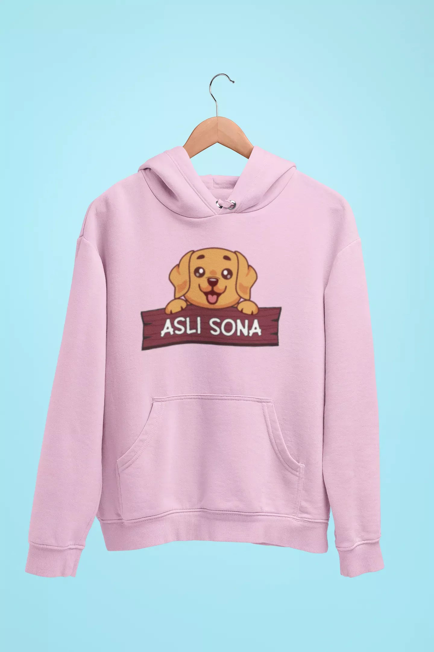 golden retriever asli sona unisex hoodie pink