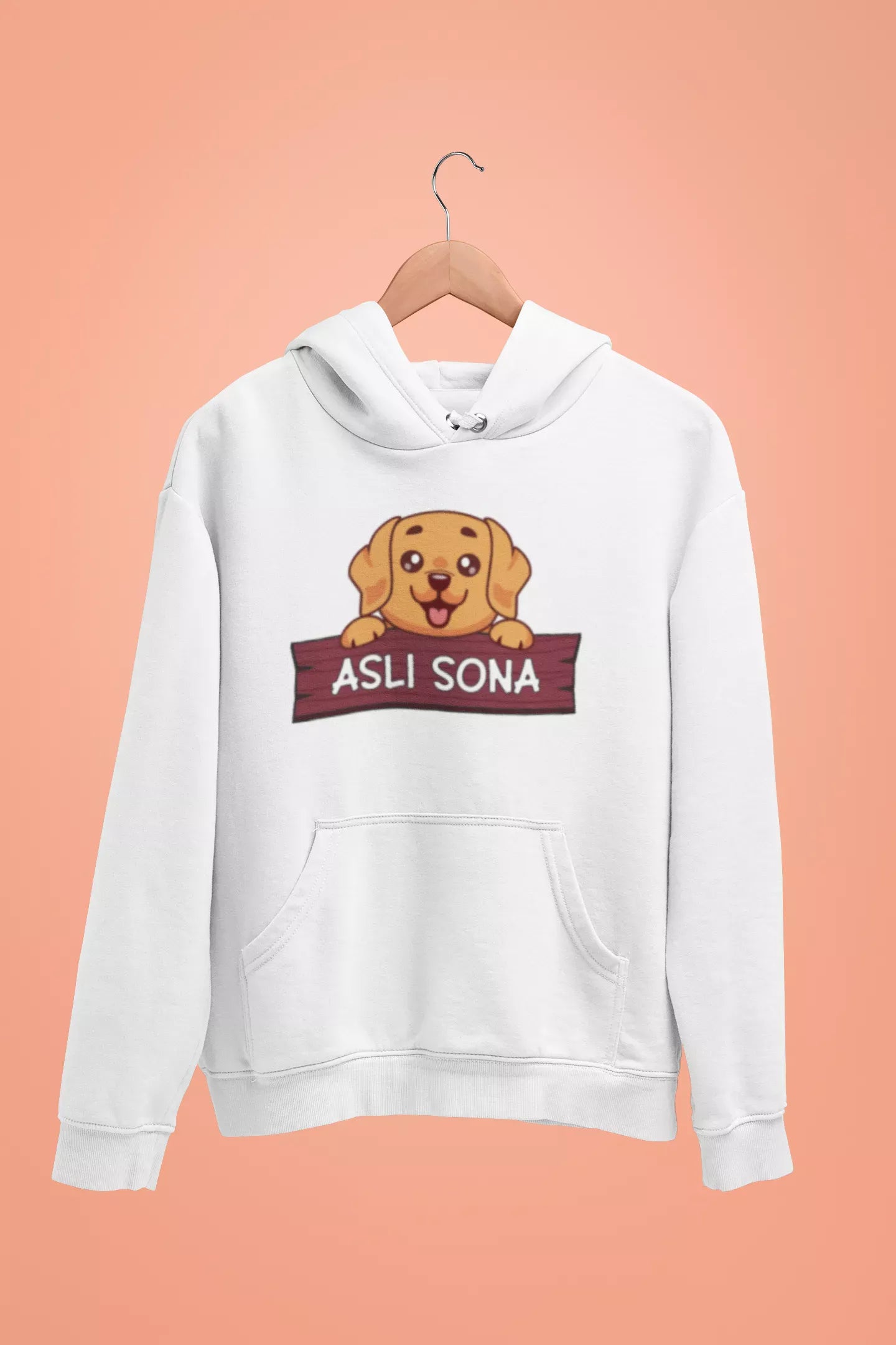 golden retriever asli sona unisex hoodie white