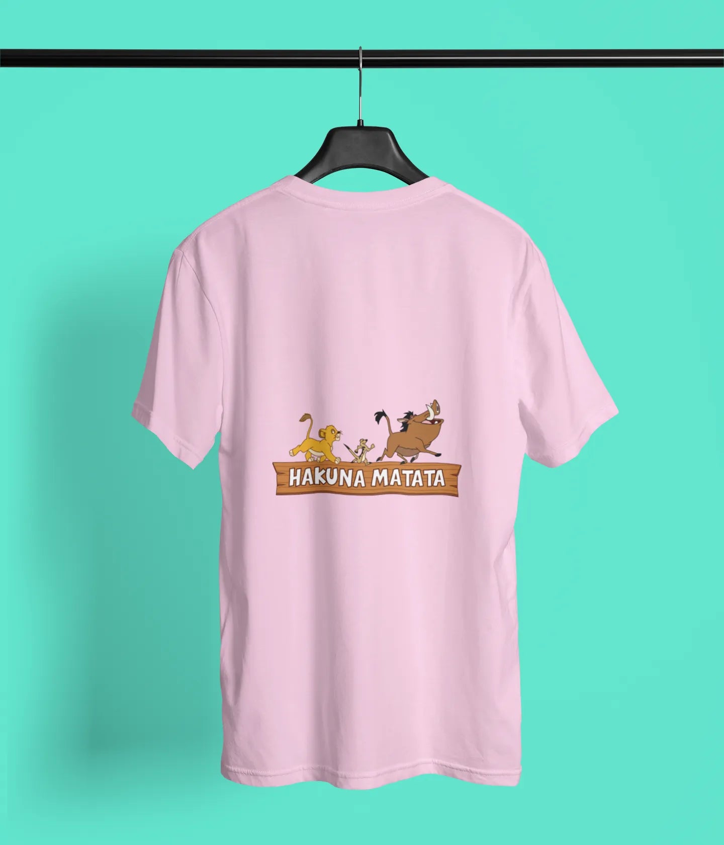 hakuna matata back print pink