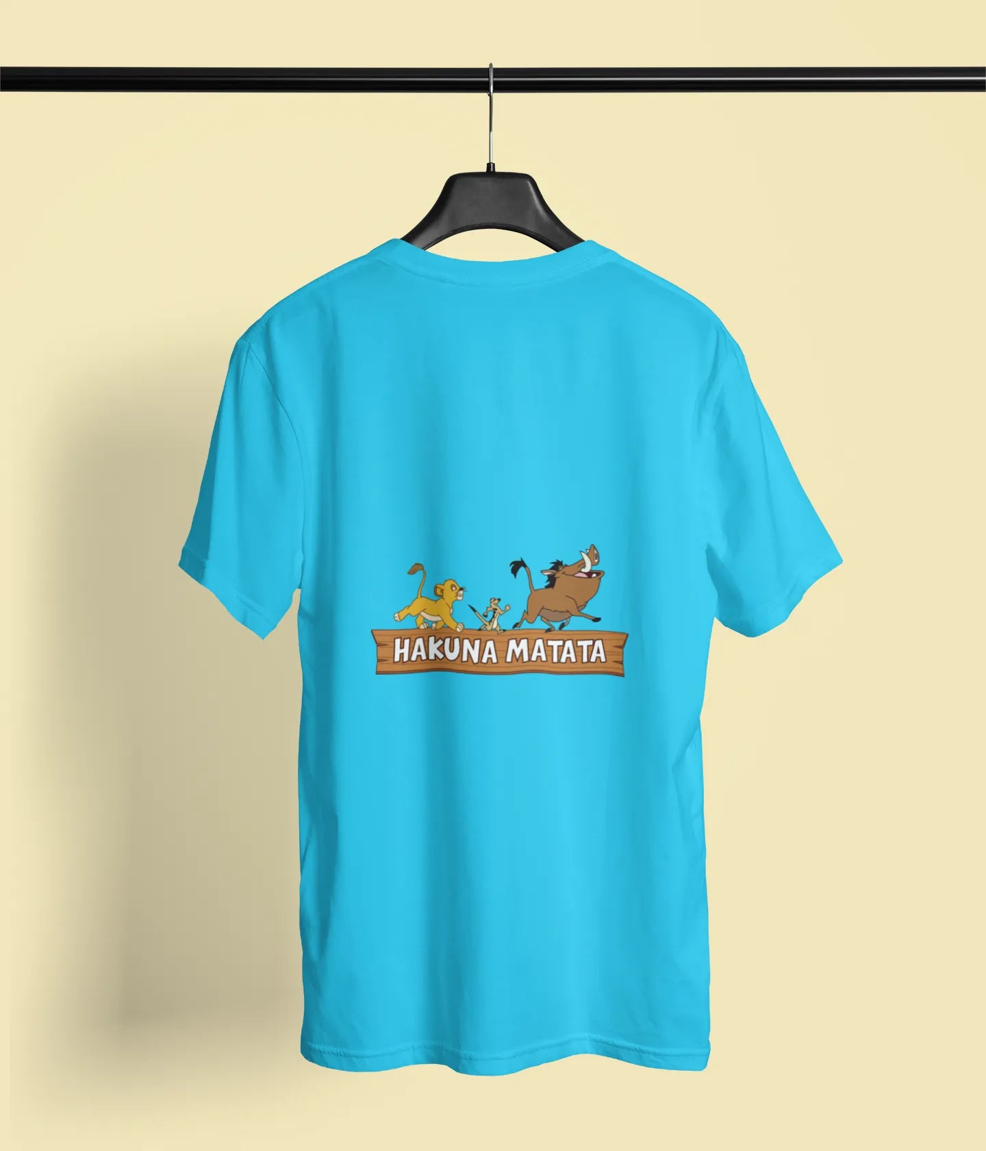 hakuna matata back print sky blue