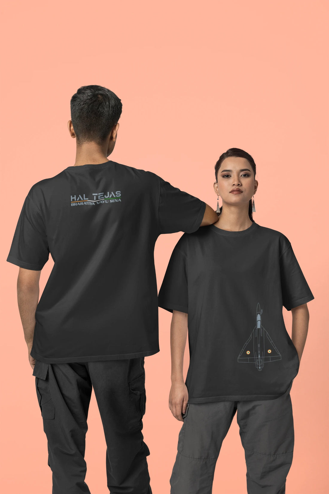 HAL Tejas (Front & Back Print) Oversized T-Shirt
