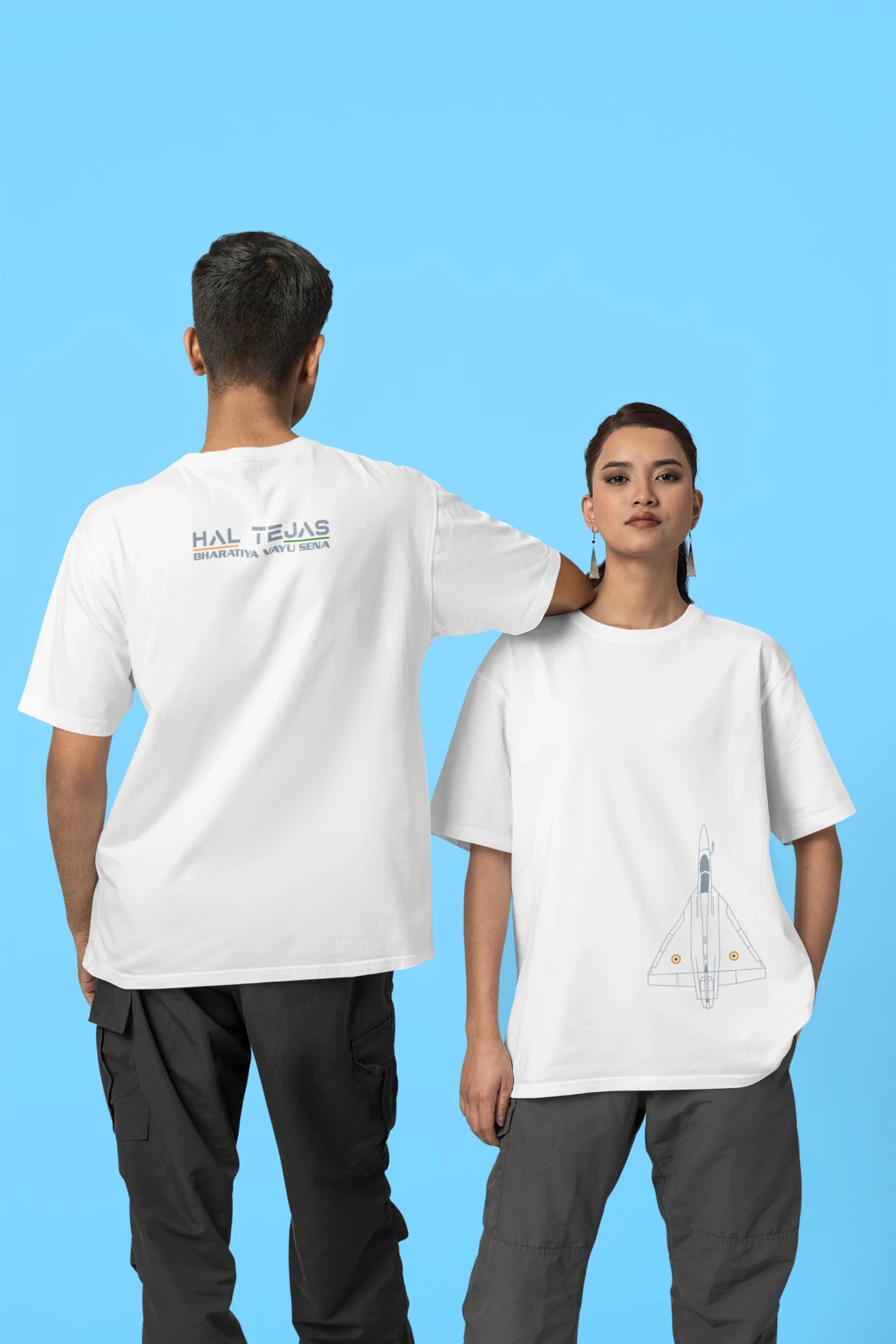 HAL Tejas (Front & Back Print) Oversized T-Shirt