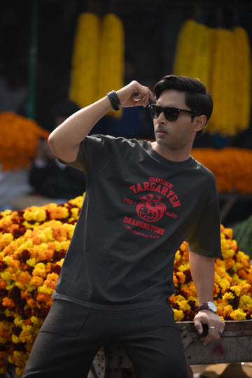 Oversized T-shirt van Huis Targaryen: vuur en bloed