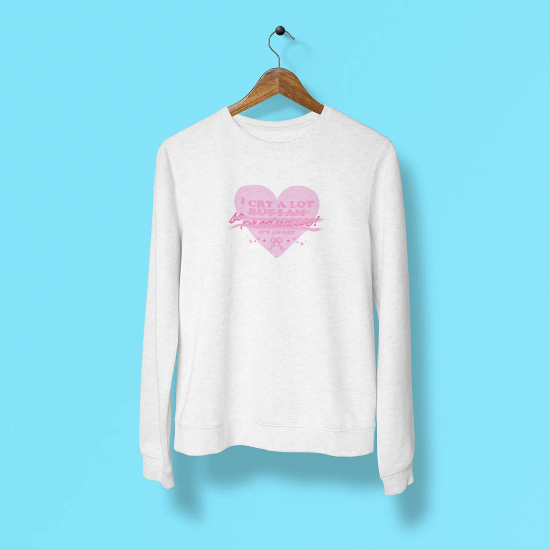 i cry a lot its an art unisex sweatshirt navy blue