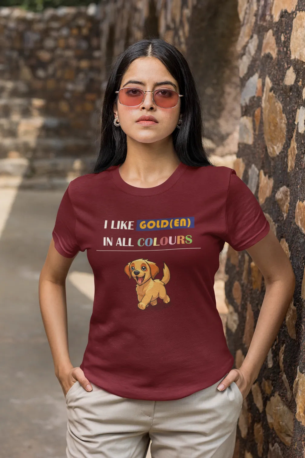 Ik vind het T-shirt in alle kleuren van Golden mooi.