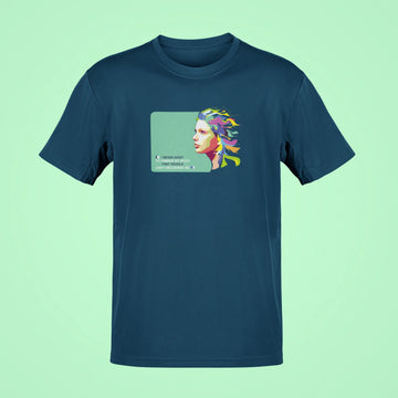 i never want to change so much that people cant recognize me oversized t shirt 2 navy blue