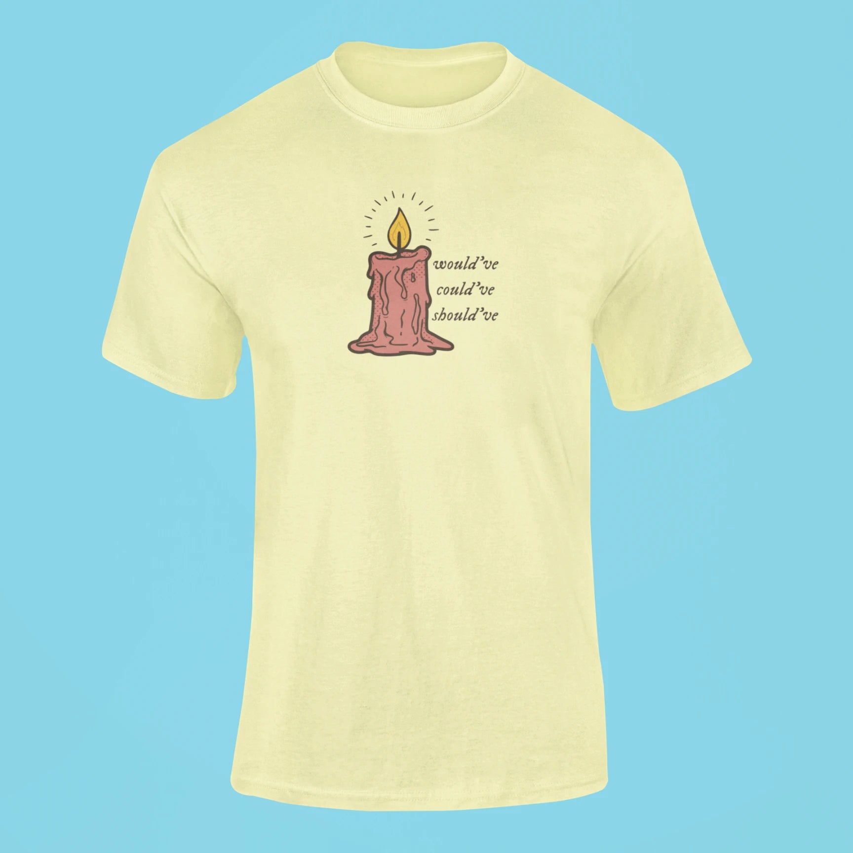 i wouldve i couldve i shouldve t shirt butter yellow