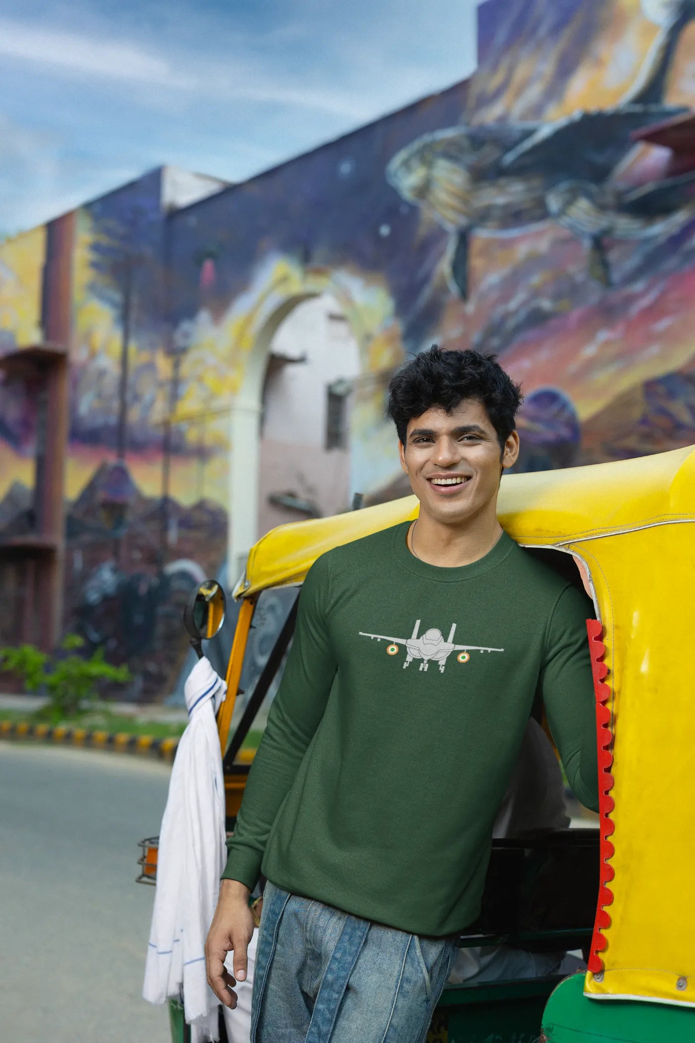 IAF Fighter Jet Oversized Unisex Sweatshirt