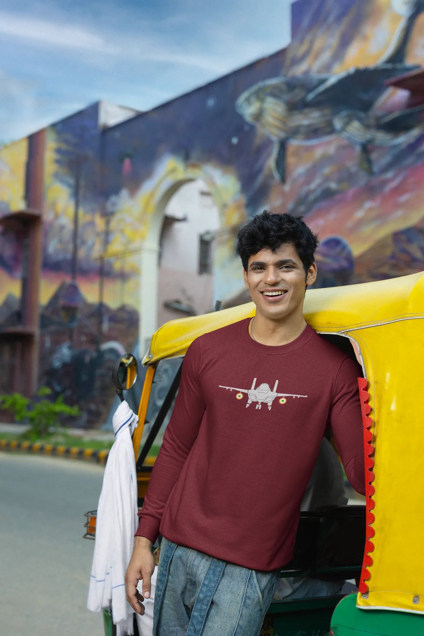 IAF Fighter Jet Oversized Unisex Sweatshirt