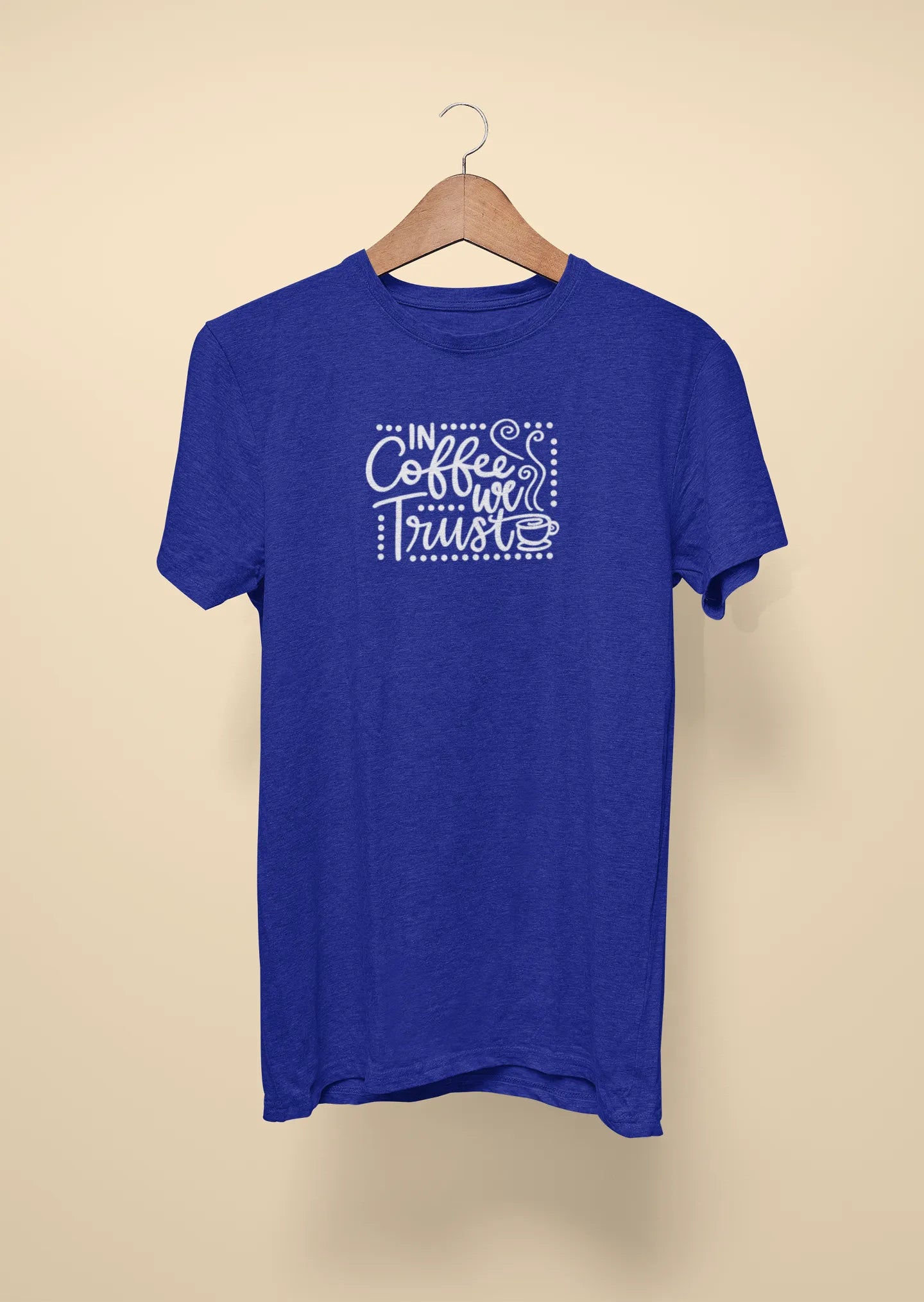 in coffee we trust royal blue