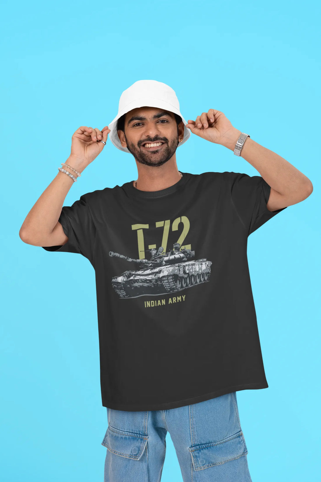 Indian Army T-72 Tank Oversized T-Shirt