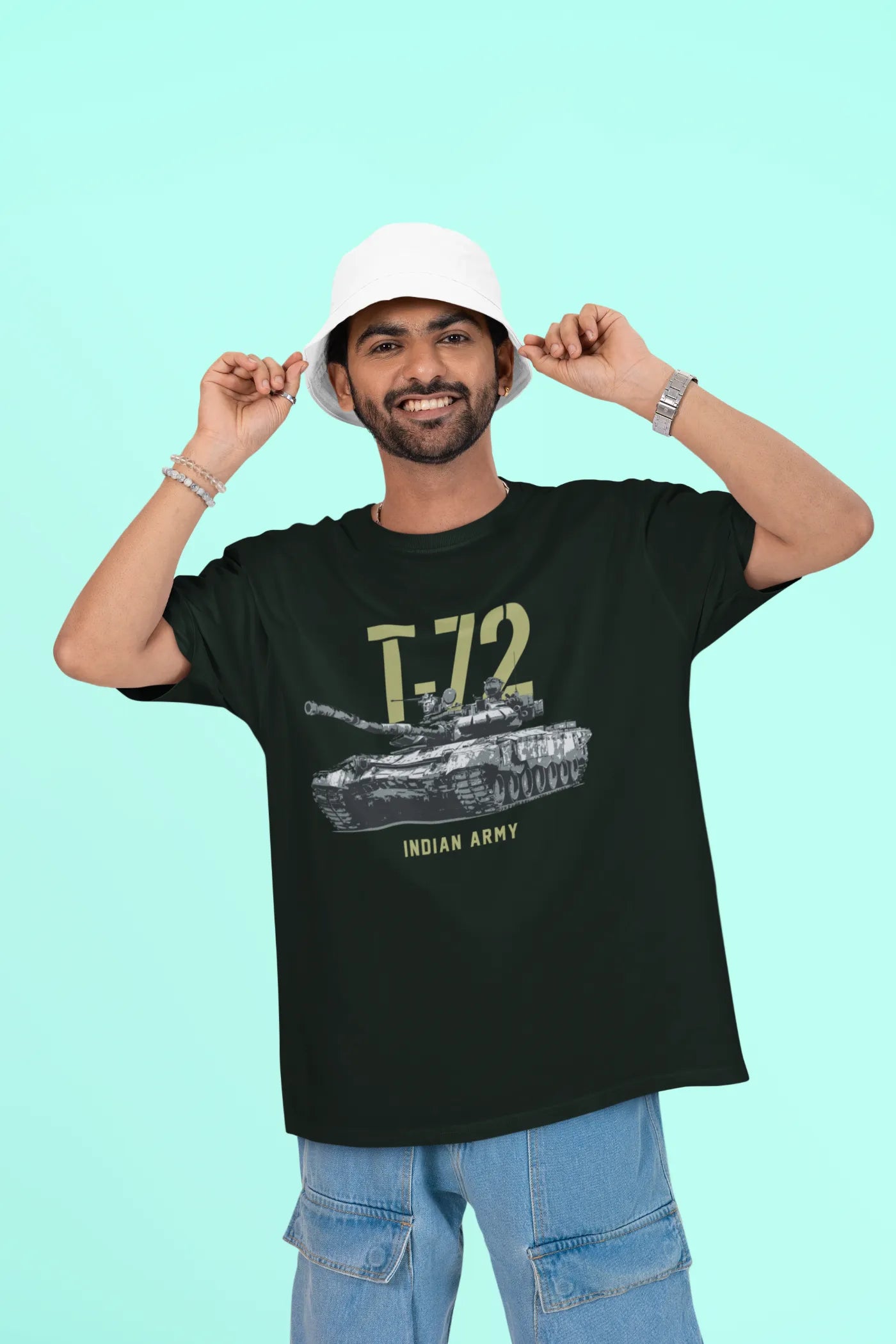Indian Army T-72 Tank Oversized T-Shirt