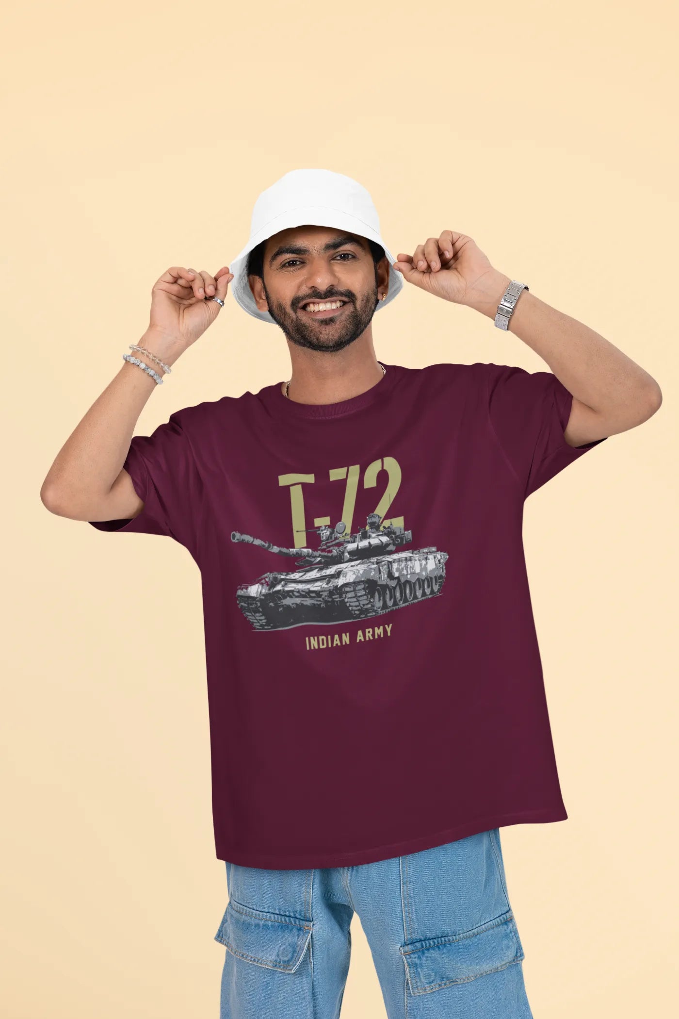 Indian Army T-72 Tank Oversized T-Shirt