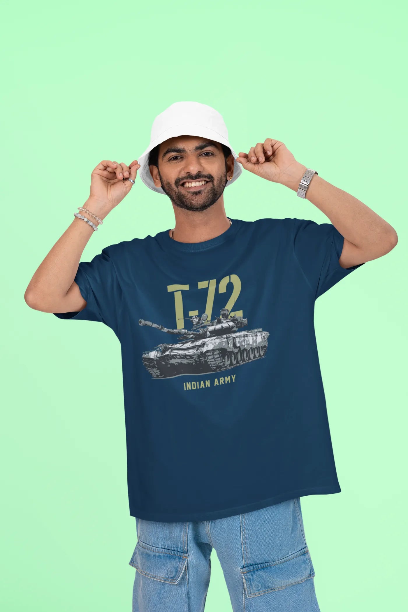 Indian Army T-72 Tank Oversized T-Shirt