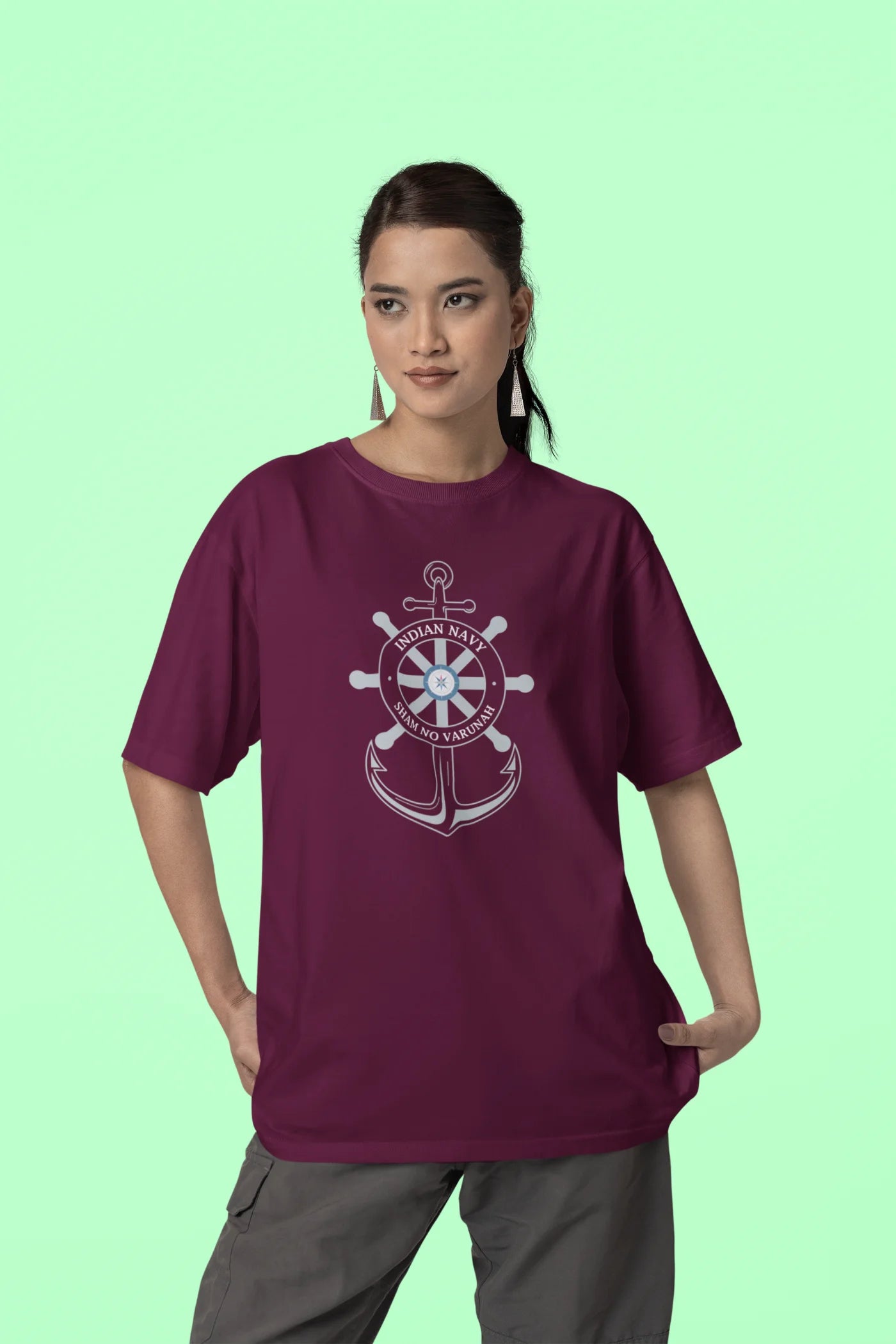 Indian Navy - Sham no Varunah Oversized T-Shirt