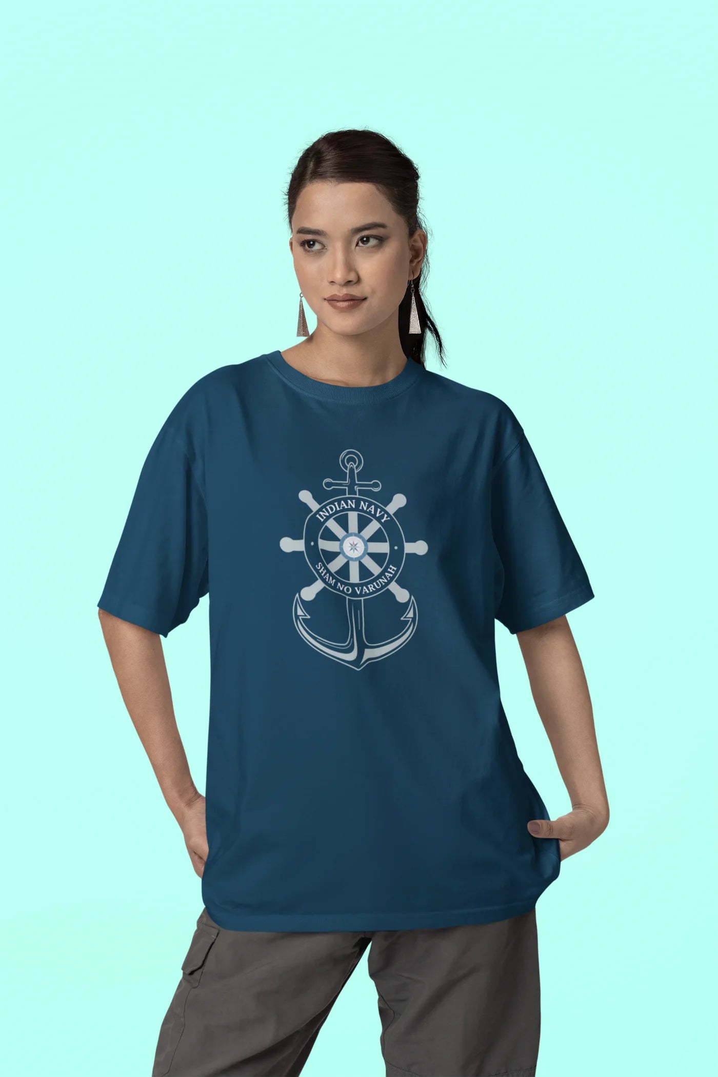 Indian Navy - Sham no Varunah Oversized T-Shirt