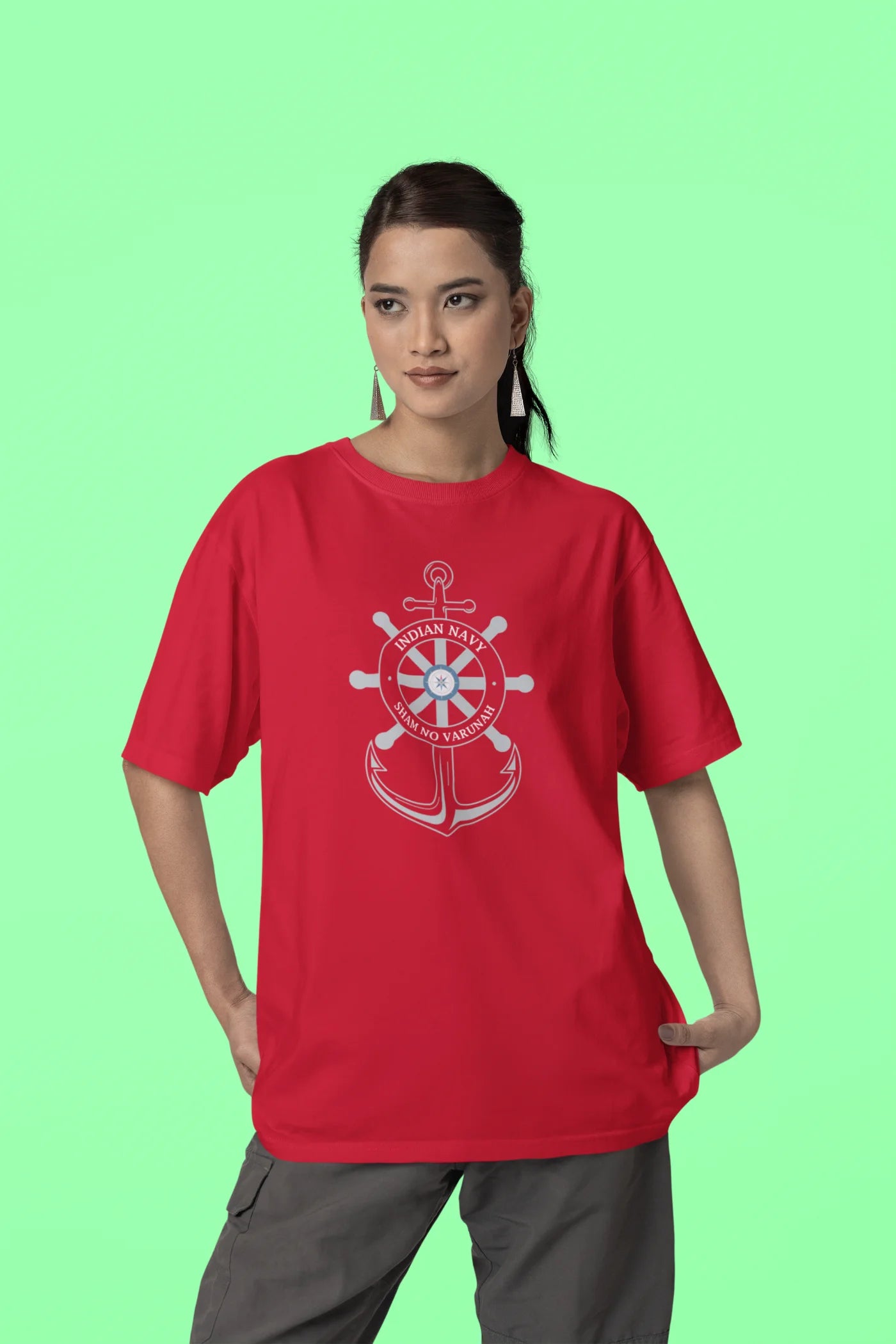 Indian Navy - Sham no Varunah Oversized T-Shirt