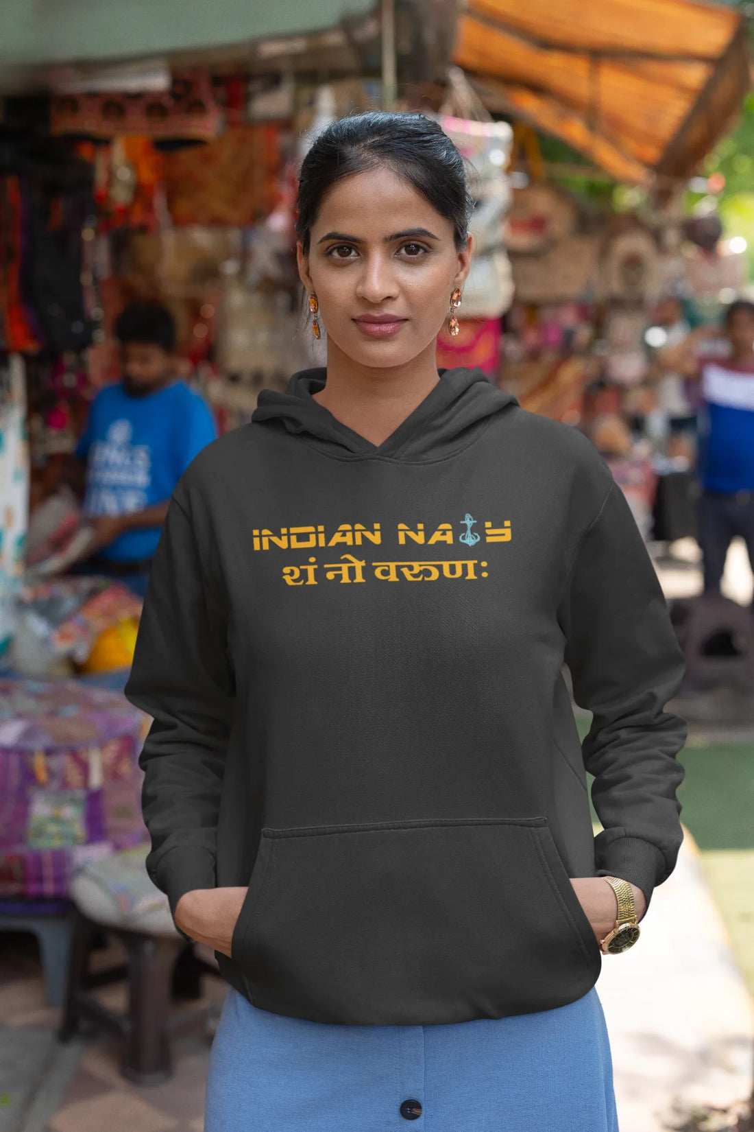 Indian Navy Sham No Varunah Unisex Hoodie