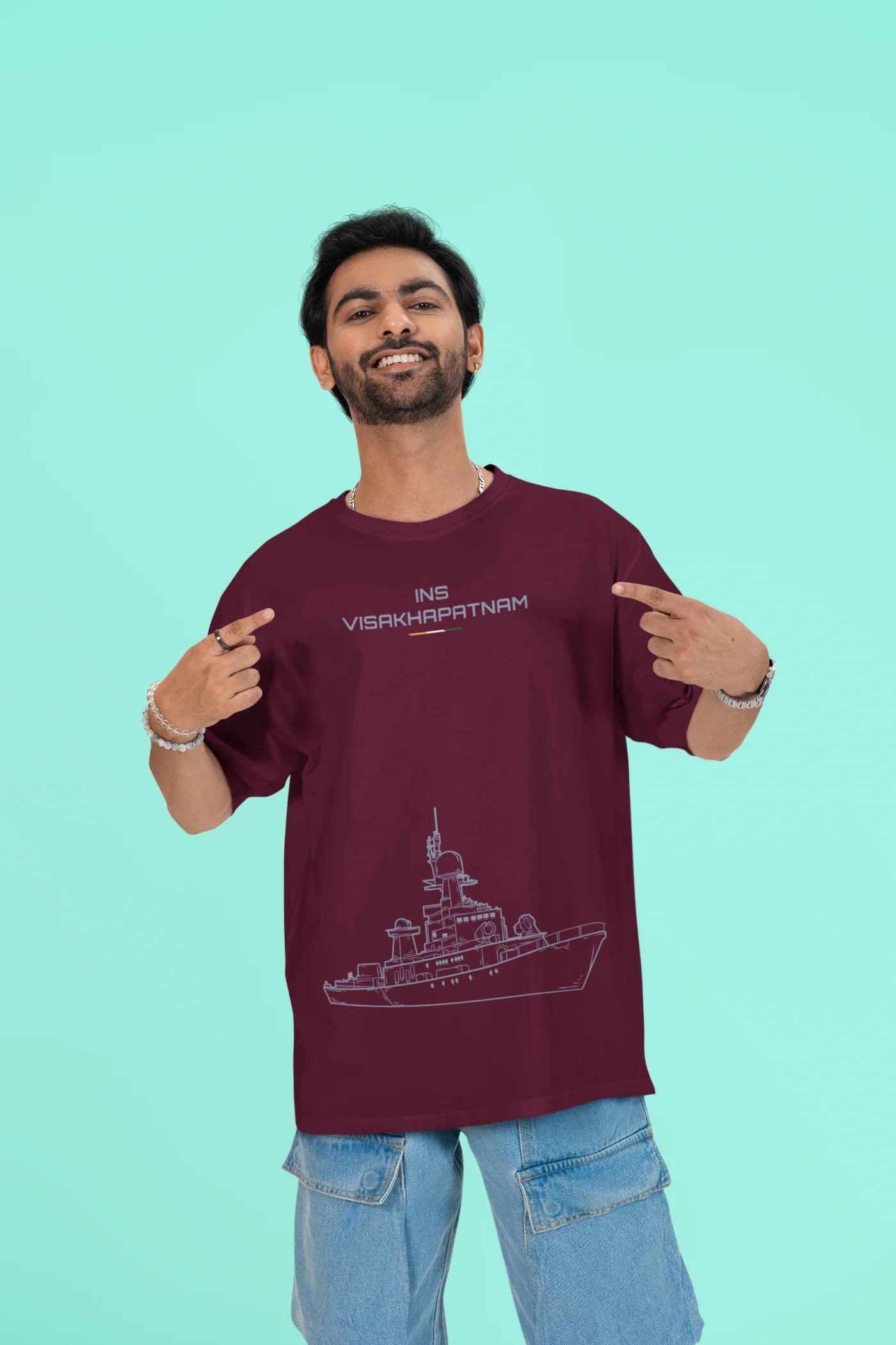INS Visakhapatnam Oversized T-Shirt