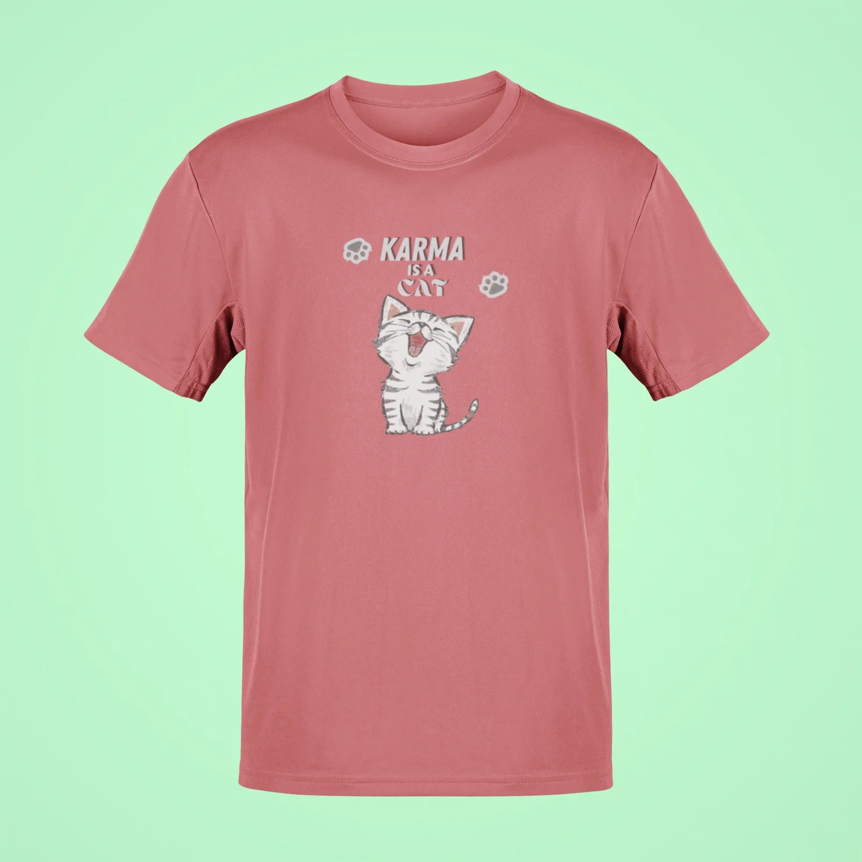 karma is a cat oversized t shirt 2 rose