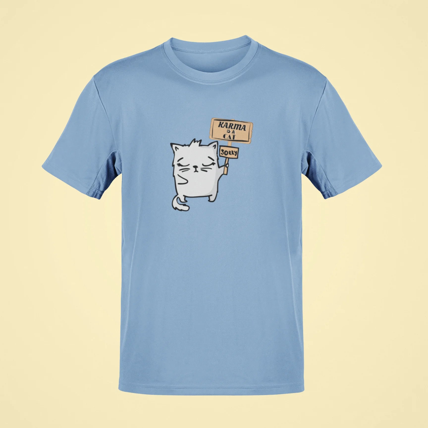 karma is a cat oversized t shirt 4 baby blue