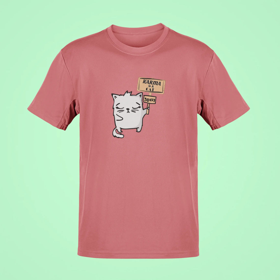 karma is a cat oversized t shirt 4 white