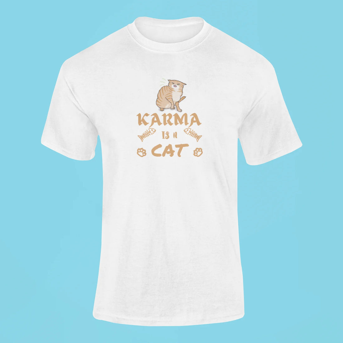 karma is a cat t shirt 3 maroon