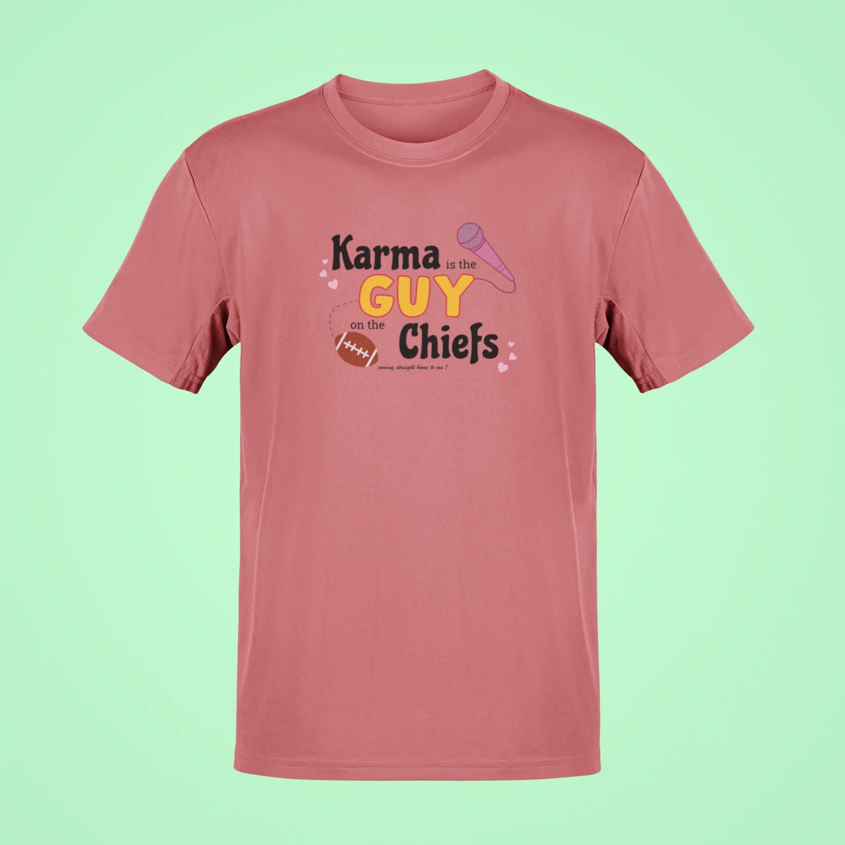 karma is the guy on the chiefs coming straight home to me oversized t shirt rose
