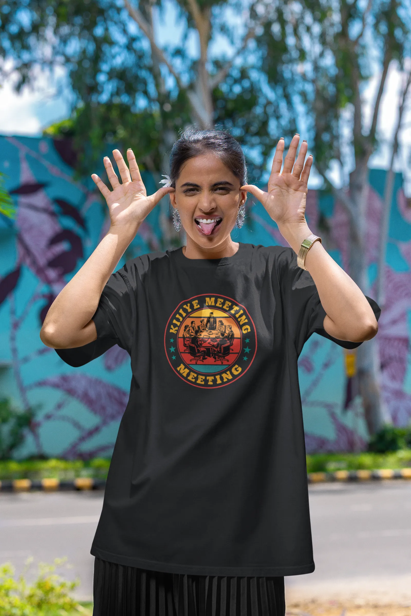 Kijiye meeting meeting Oversized T-Shirt