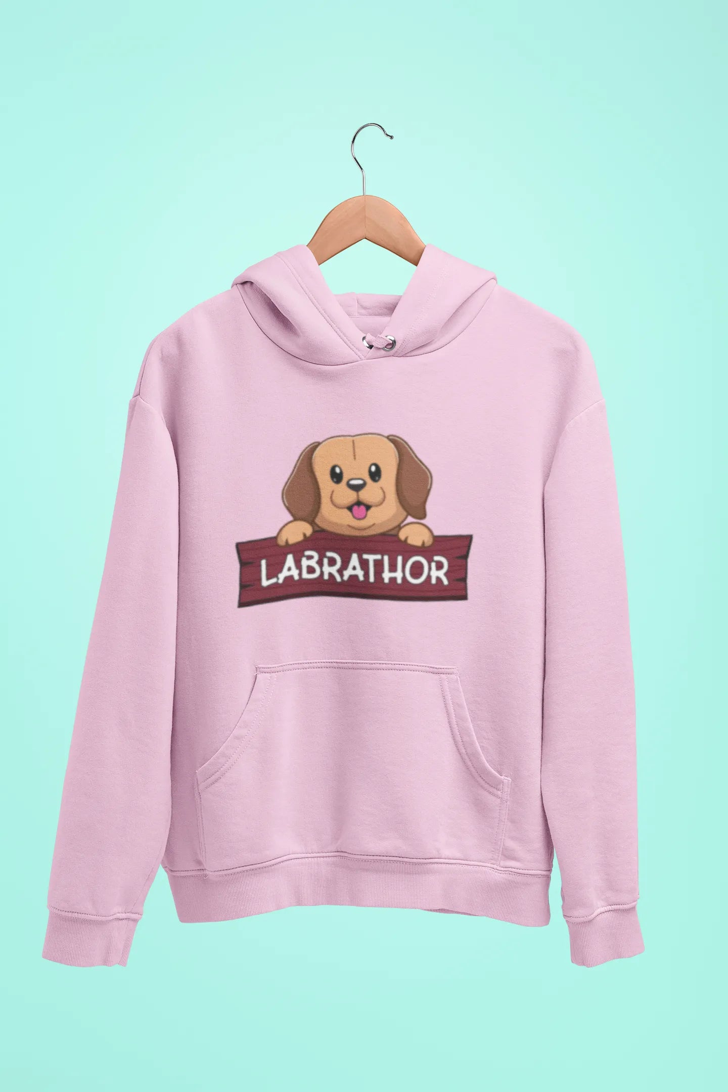 labrador labrathor unisex hoodie pink