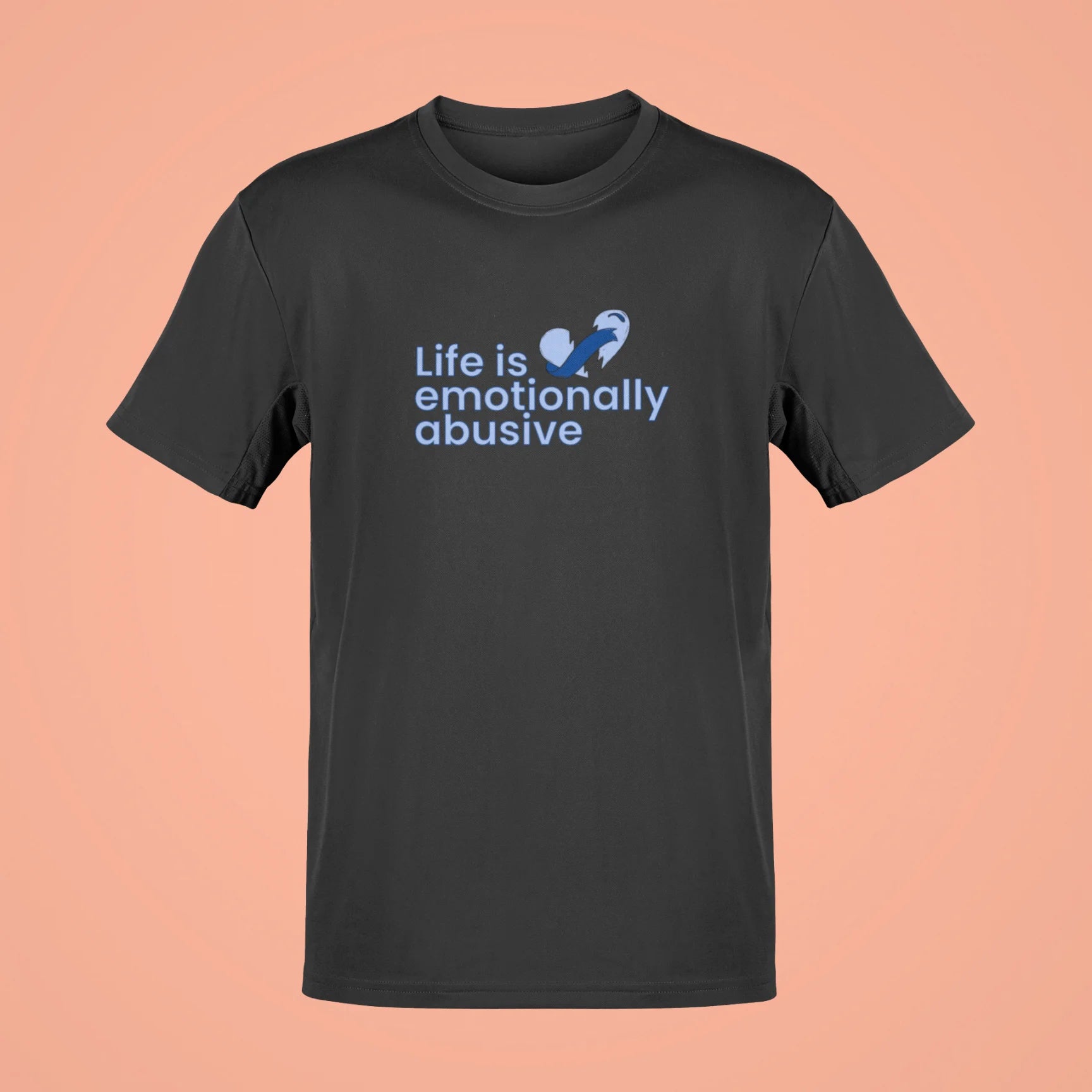 life is emotionally abusive oversized t shirt black