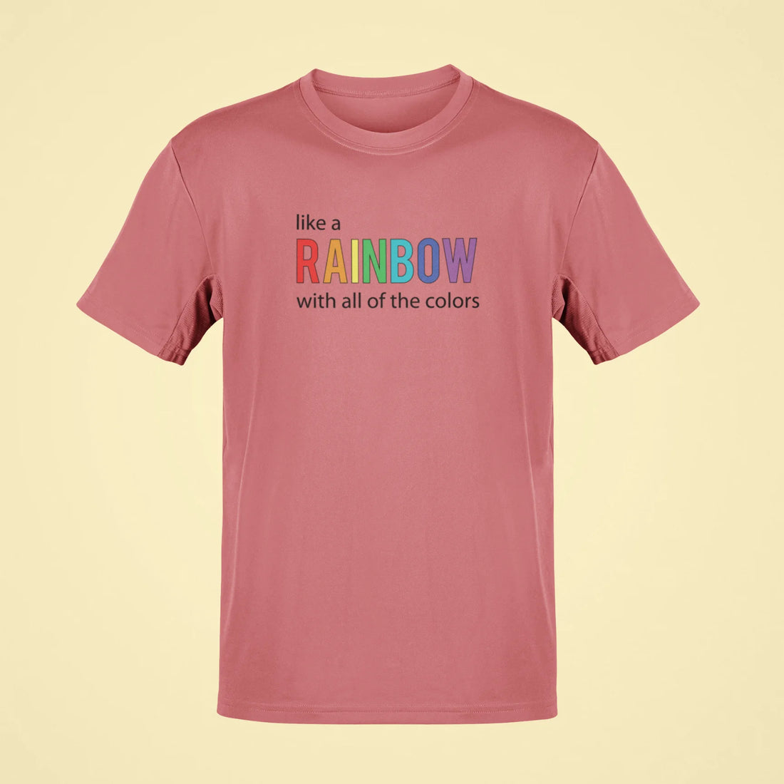 like a rainbow with all of the colors oversized t shirt white