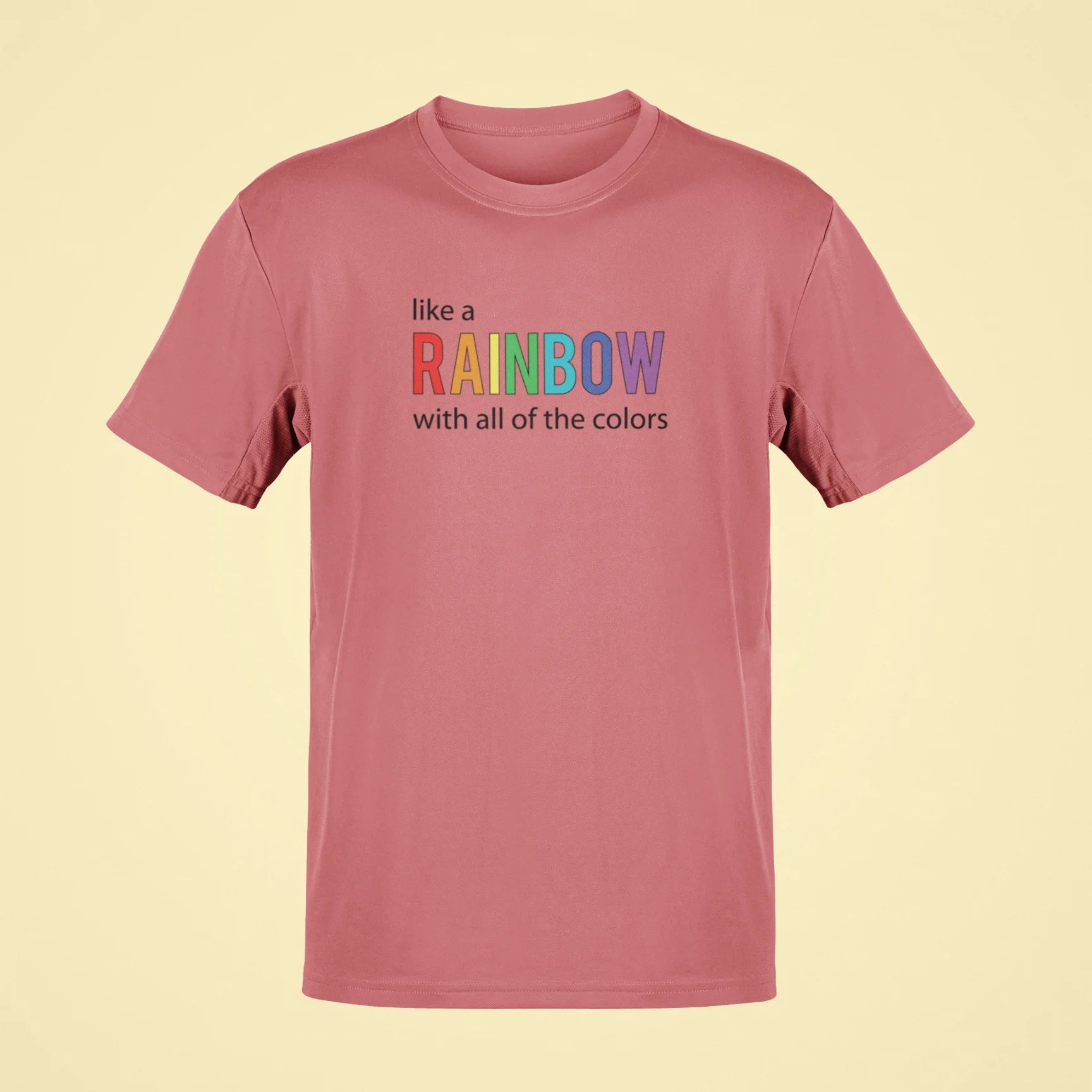 like a rainbow with all of the colors oversized t shirt rose