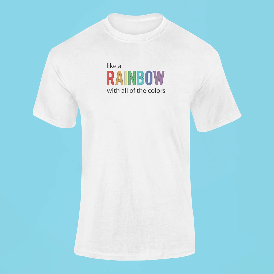 like a rainbow with all of the colors t shirt butter yellow