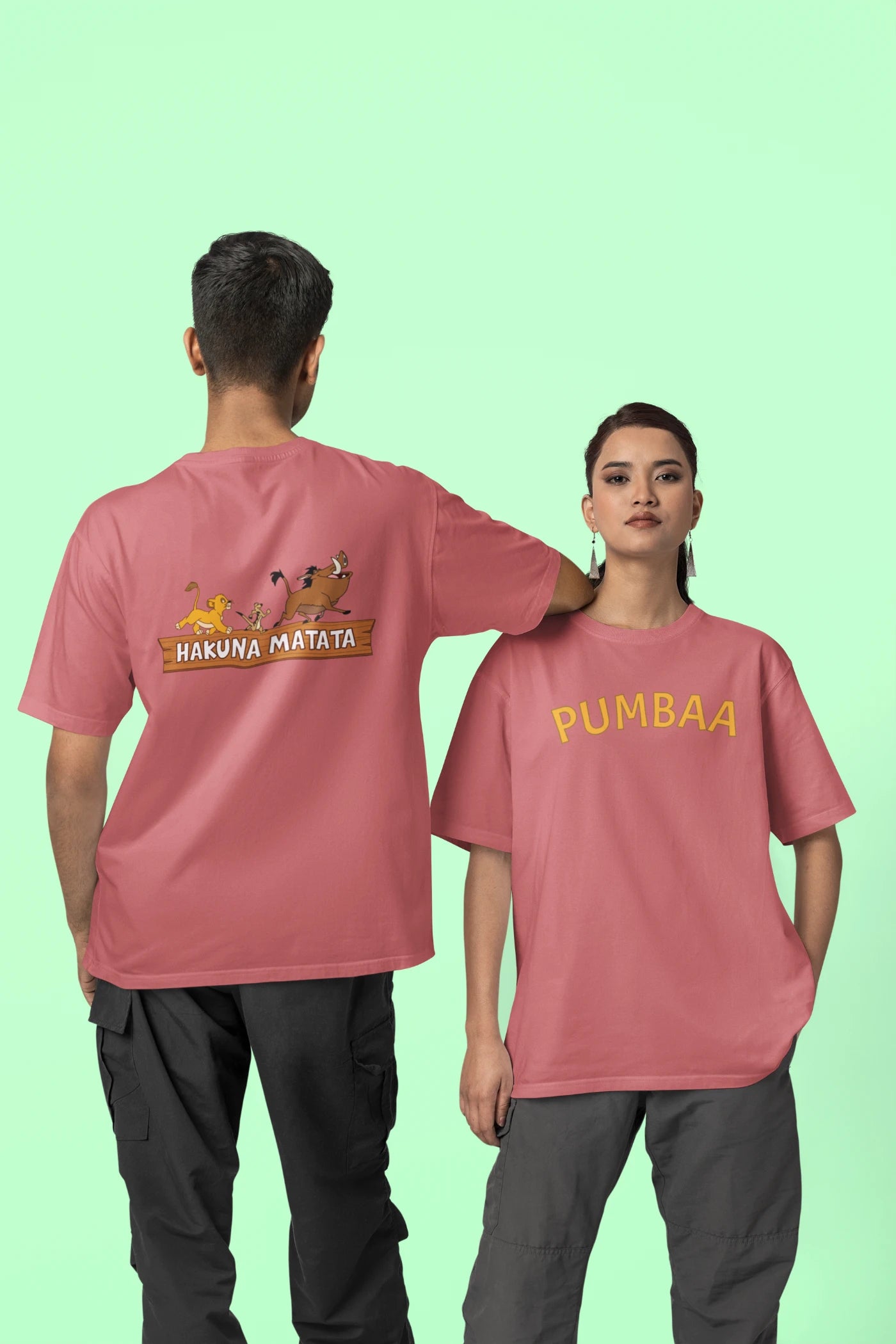 Lion King - Hakuna Matata Pumbaa (Front & Back Print) Oversized T-Shirt