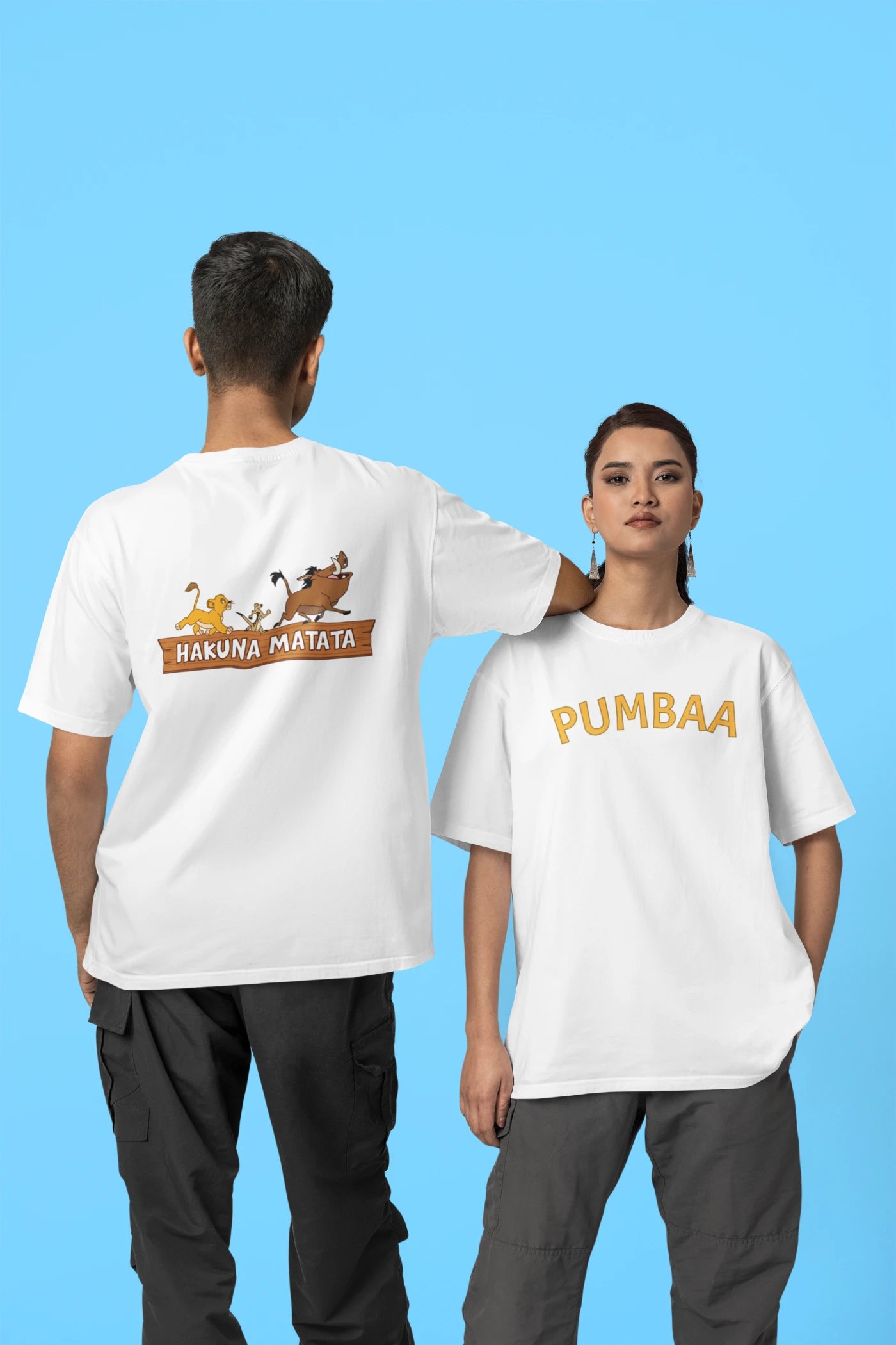 Lion King - Hakuna Matata Pumbaa (Front & Back Print) Oversized T-Shirt