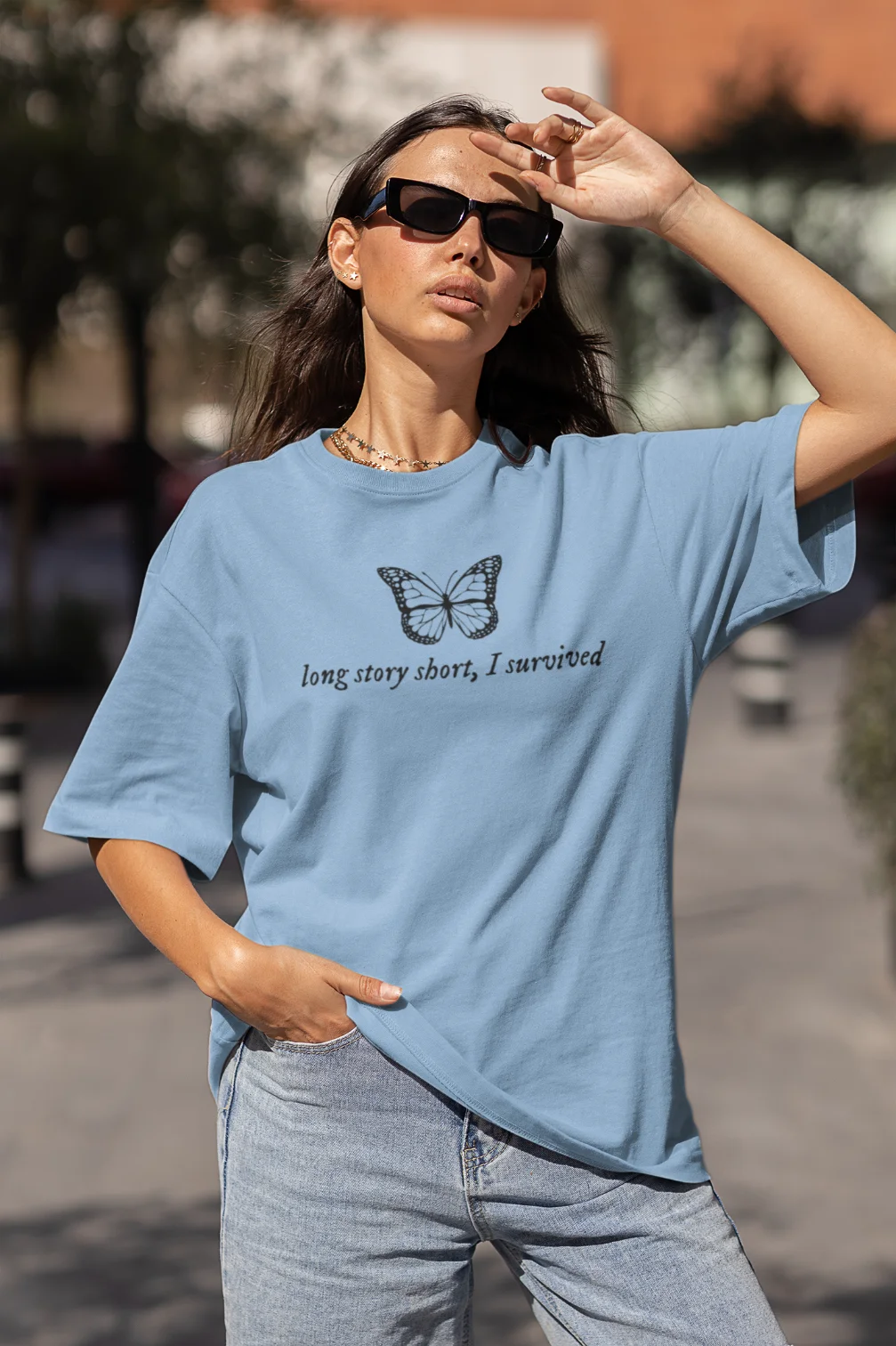Long story short, I survived Oversized T-Shirt