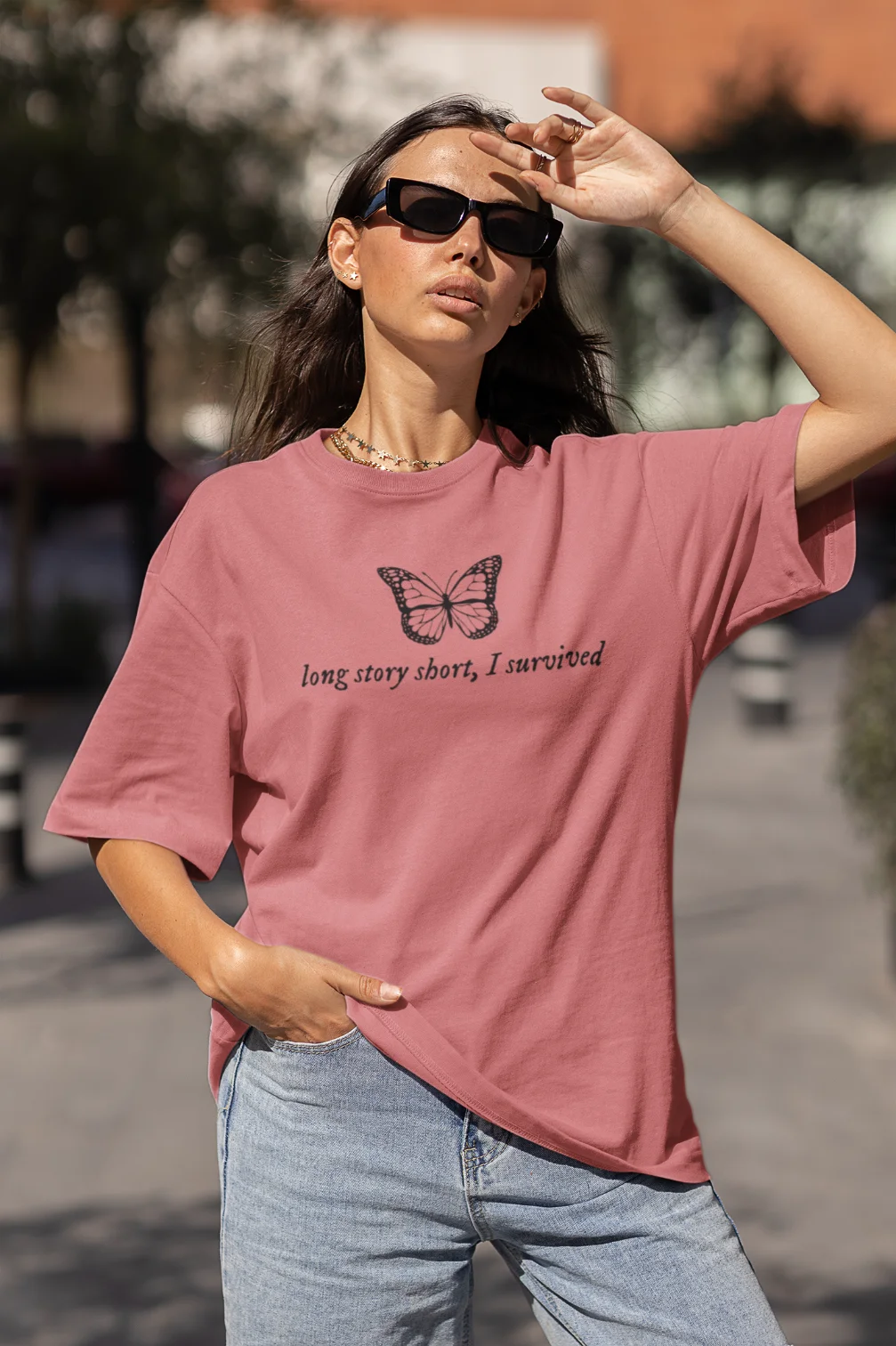 Long story short, I survived Oversized T-Shirt