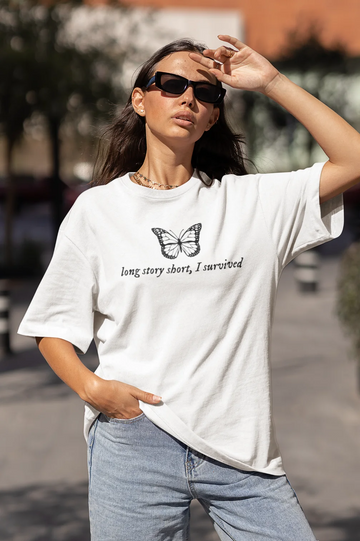 Long story short, I survived Oversized T-Shirt