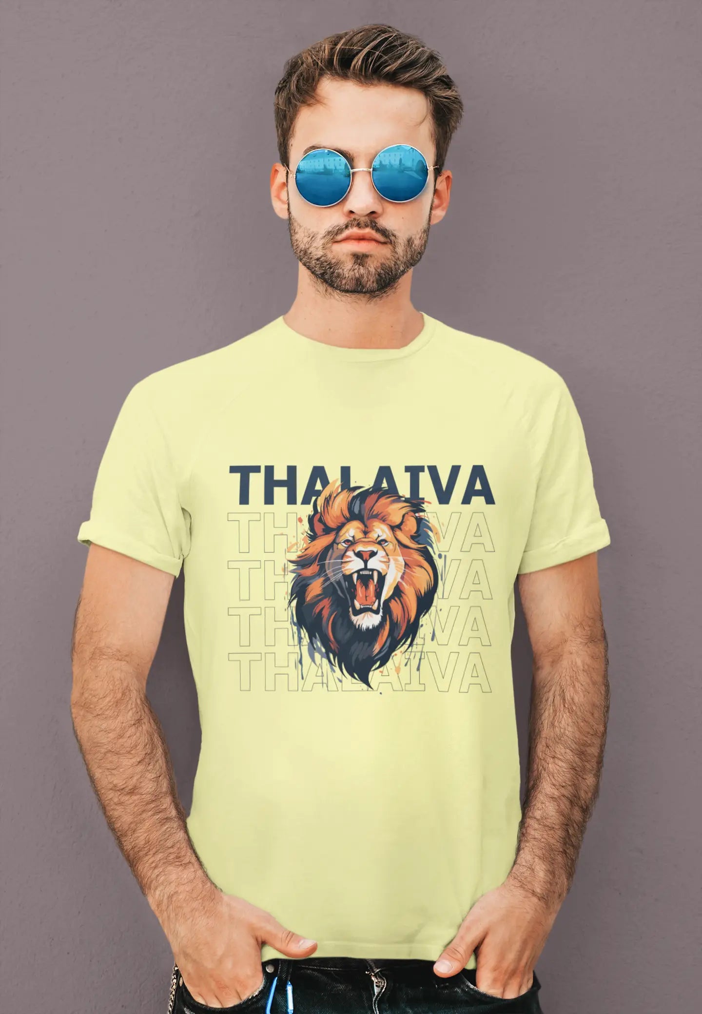 MS Dhoni Thalaiva Lion Roar T-shirt