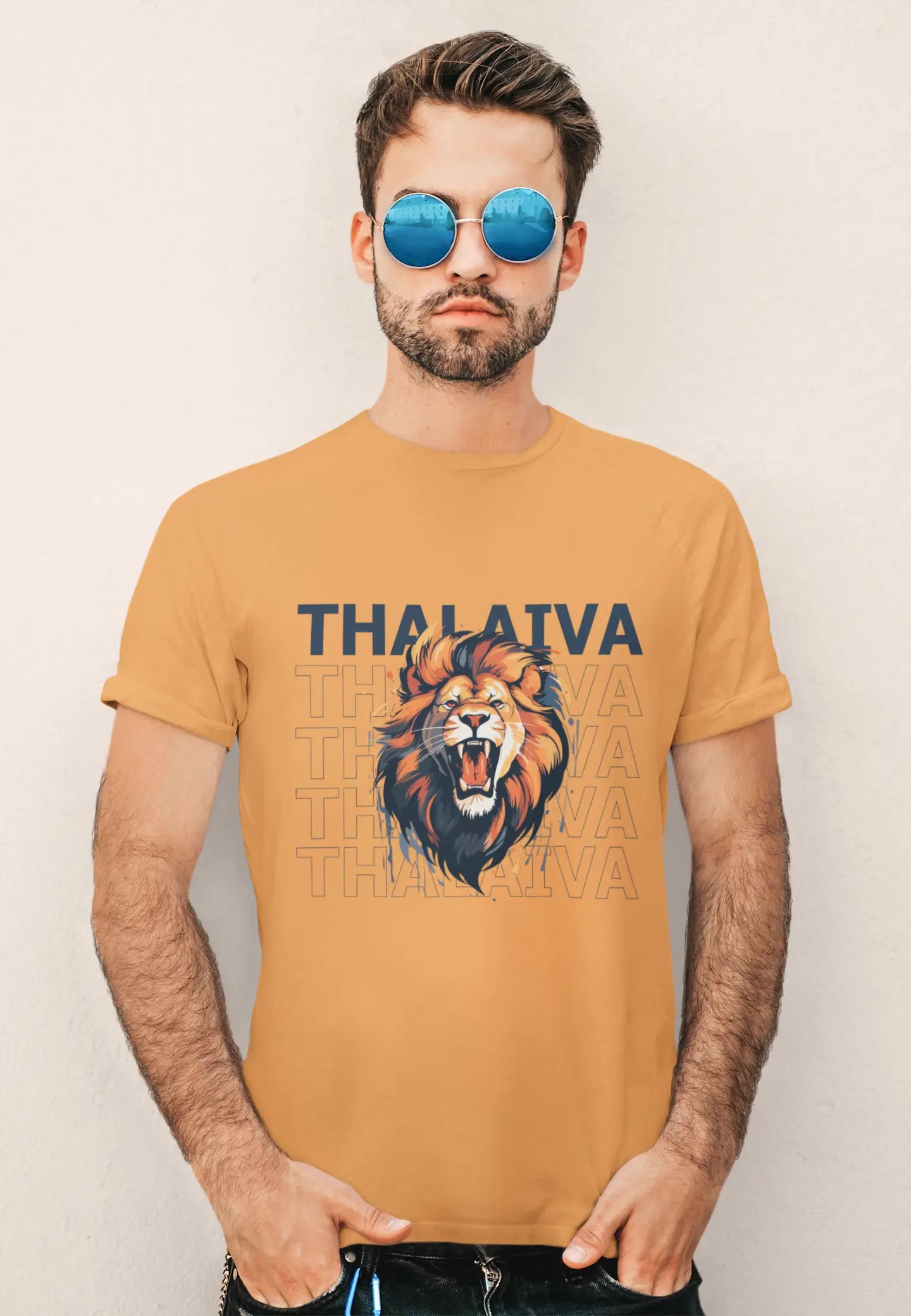 MS Dhoni Thalaiva Lion Roar T-shirt