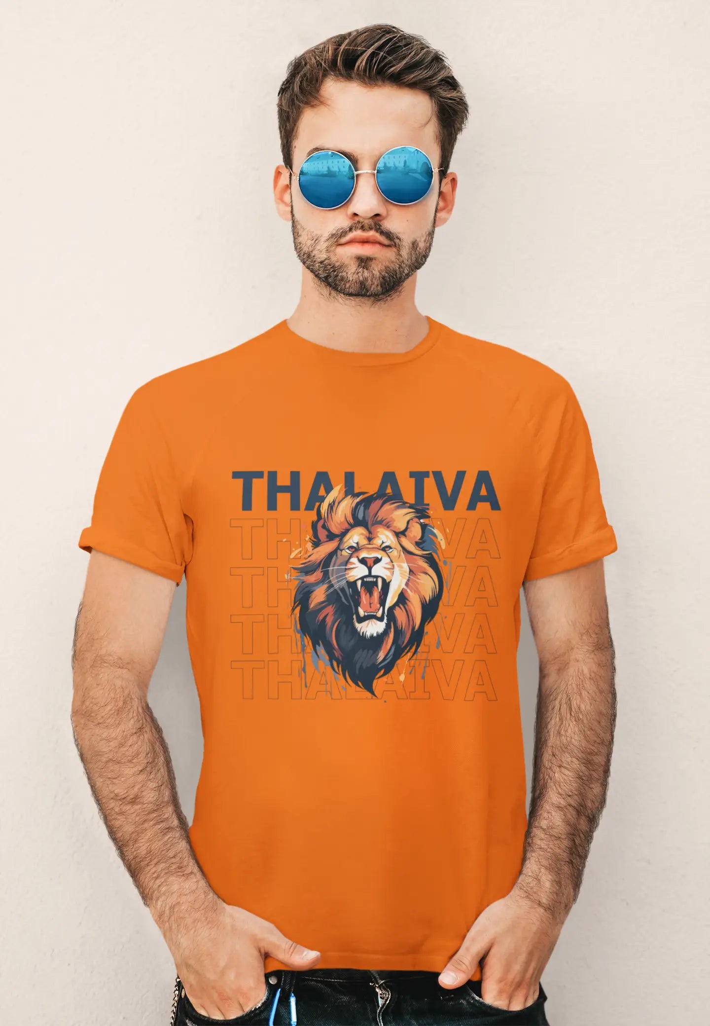 MS Dhoni Thalaiva Lion Roar T-shirt