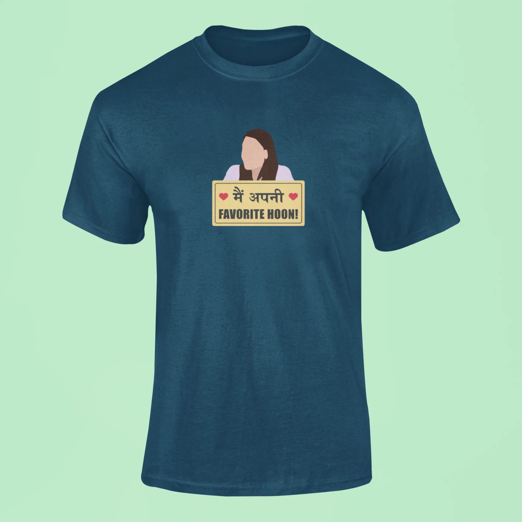 main apni favorite hoon t shirt navy blue