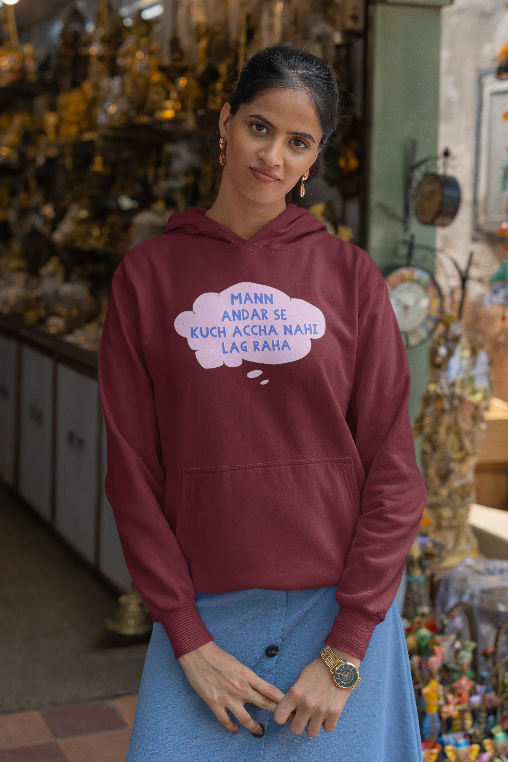 Mann andar se kuch accha nahi lag raha Unisex Hoodie