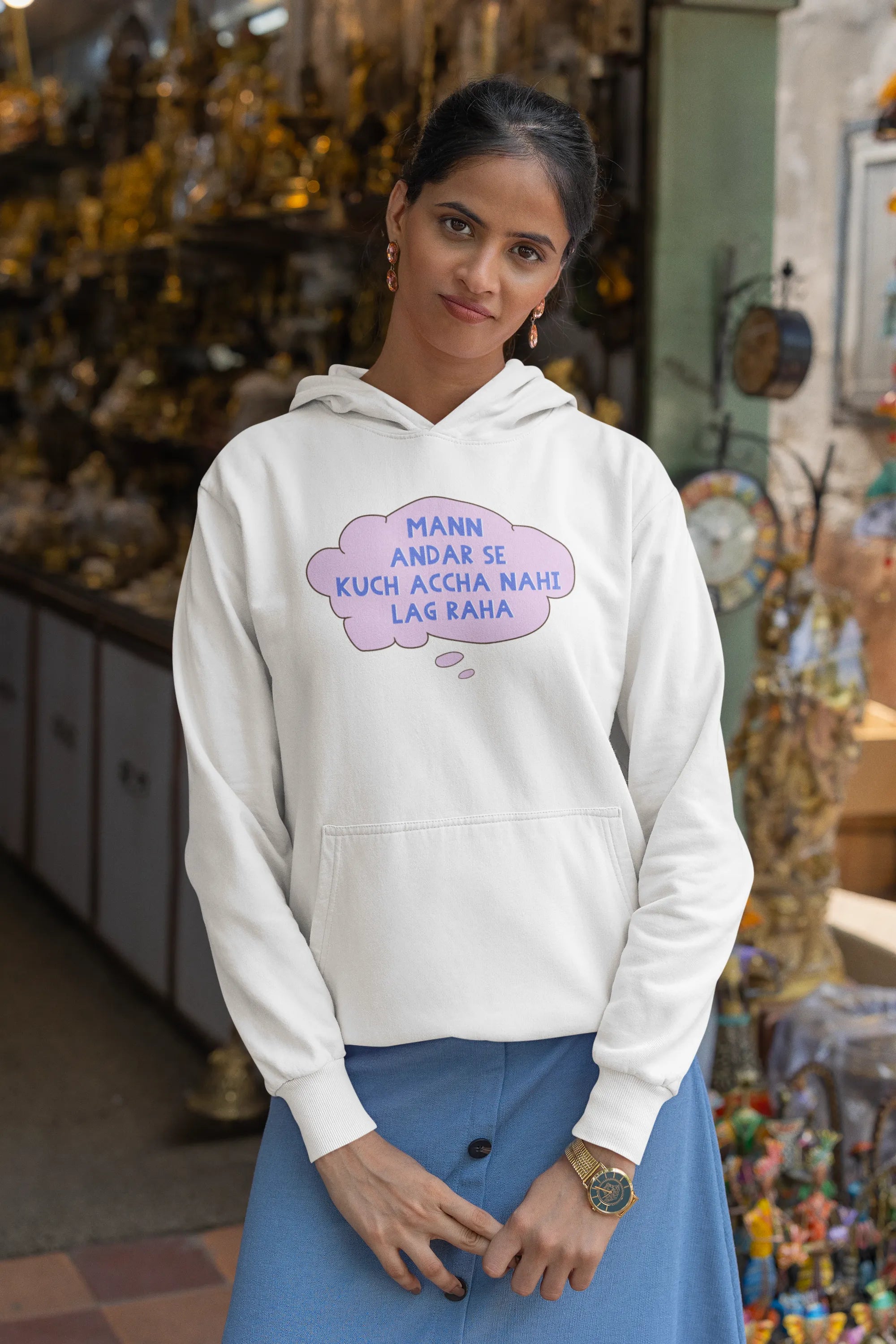 Mann andar se kuch accha nahi lag raha Unisex Hoodie