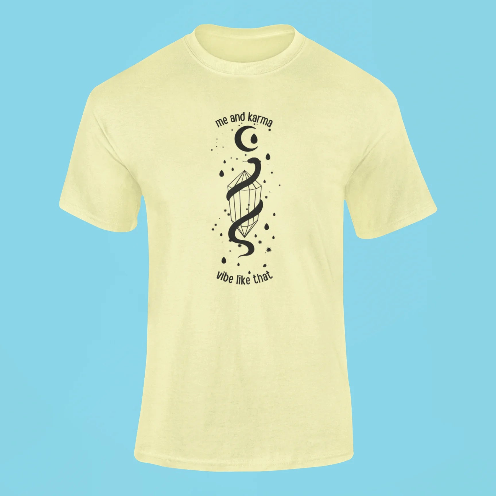 me and karma vibe like that t shirt 2 butter yellow