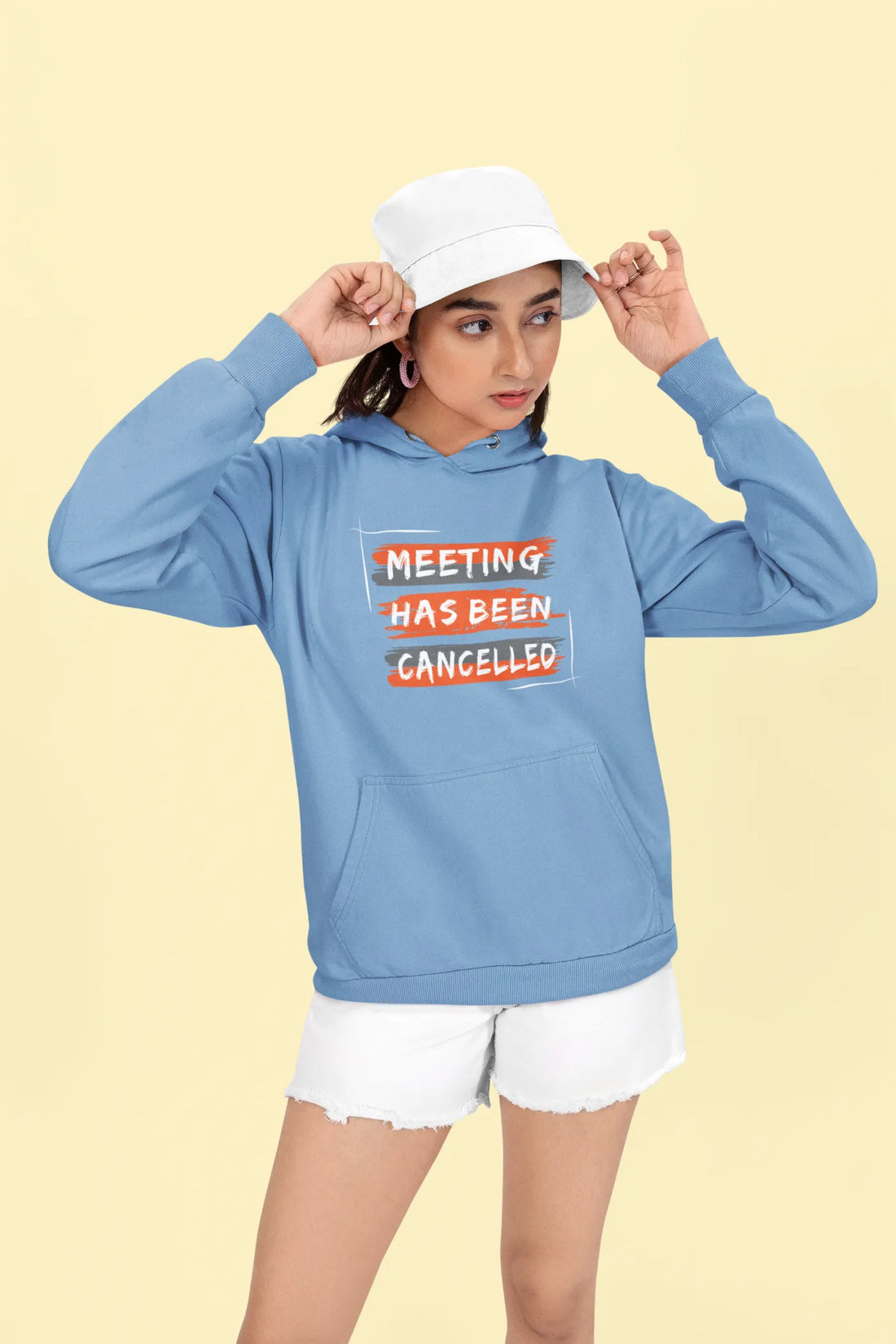 De vergadering is geannuleerd. Unisex hoodie.