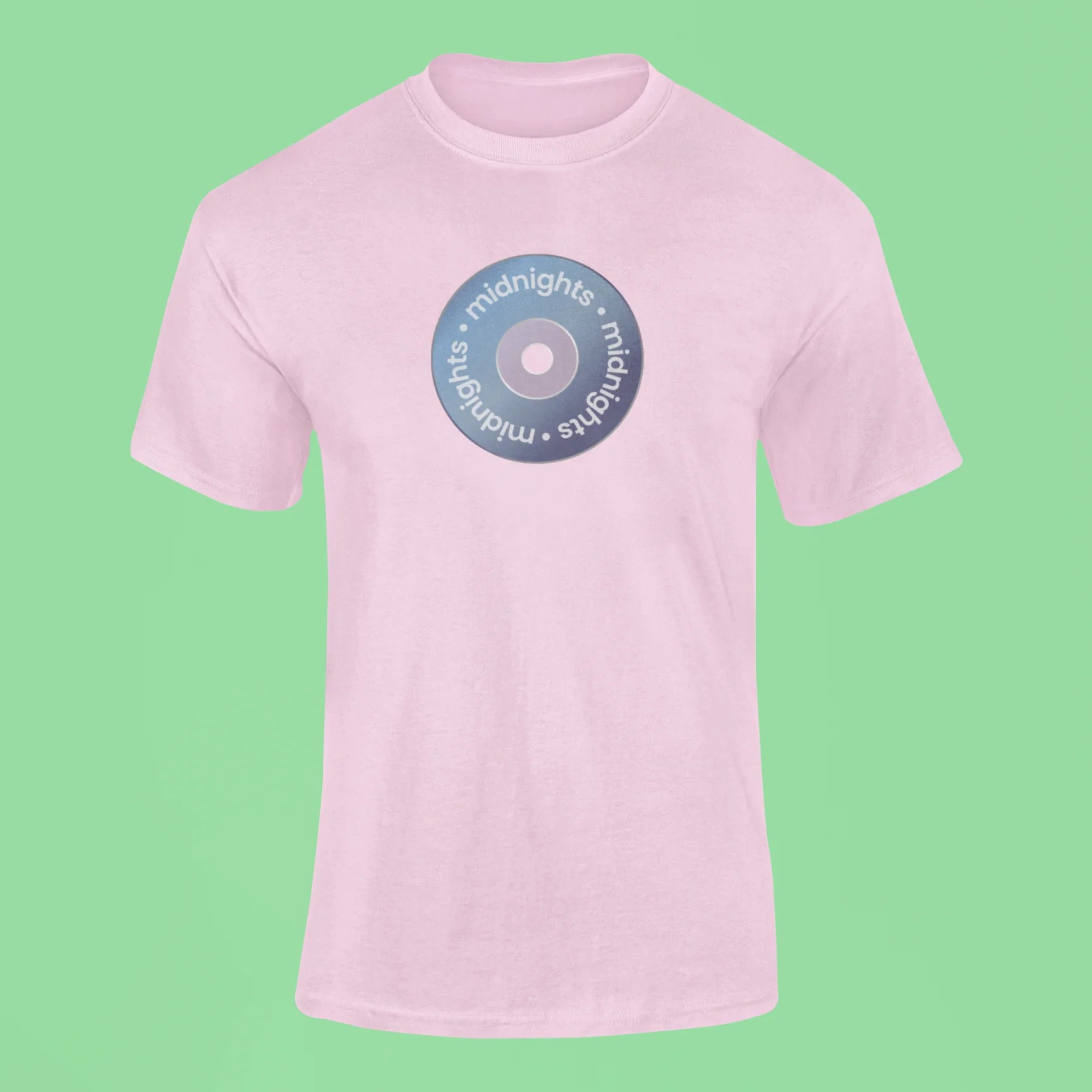 midnights album cassette t shirt 2 pink