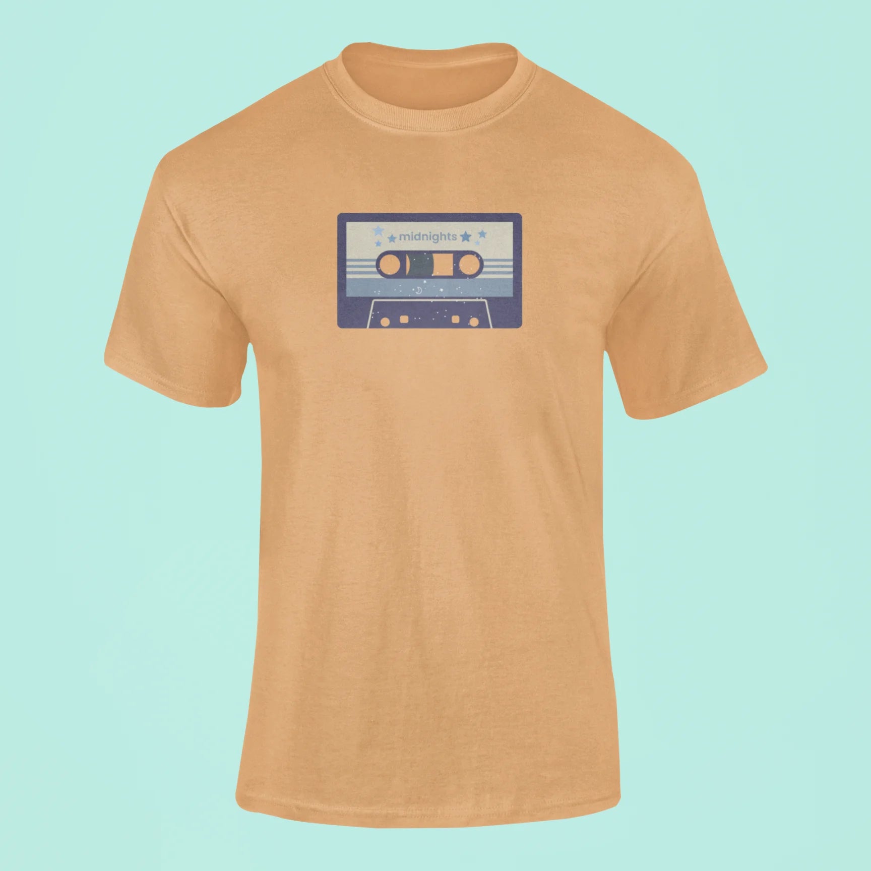 midnights album cassette t shirt mustard yellow