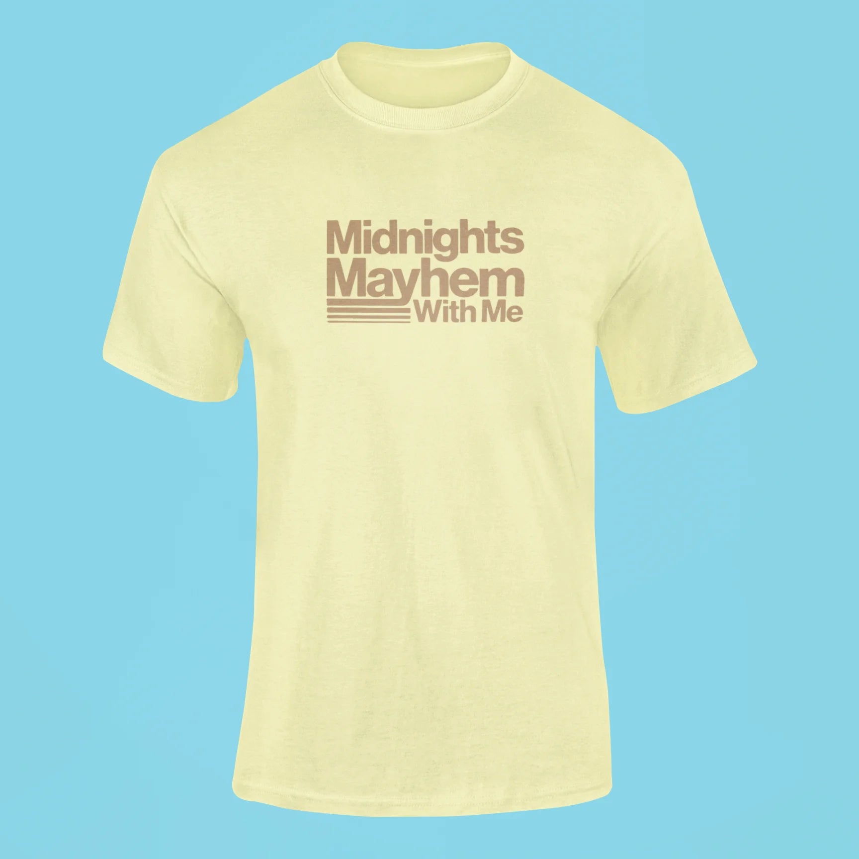 midnights mayhem with me t shirt butter yellow
